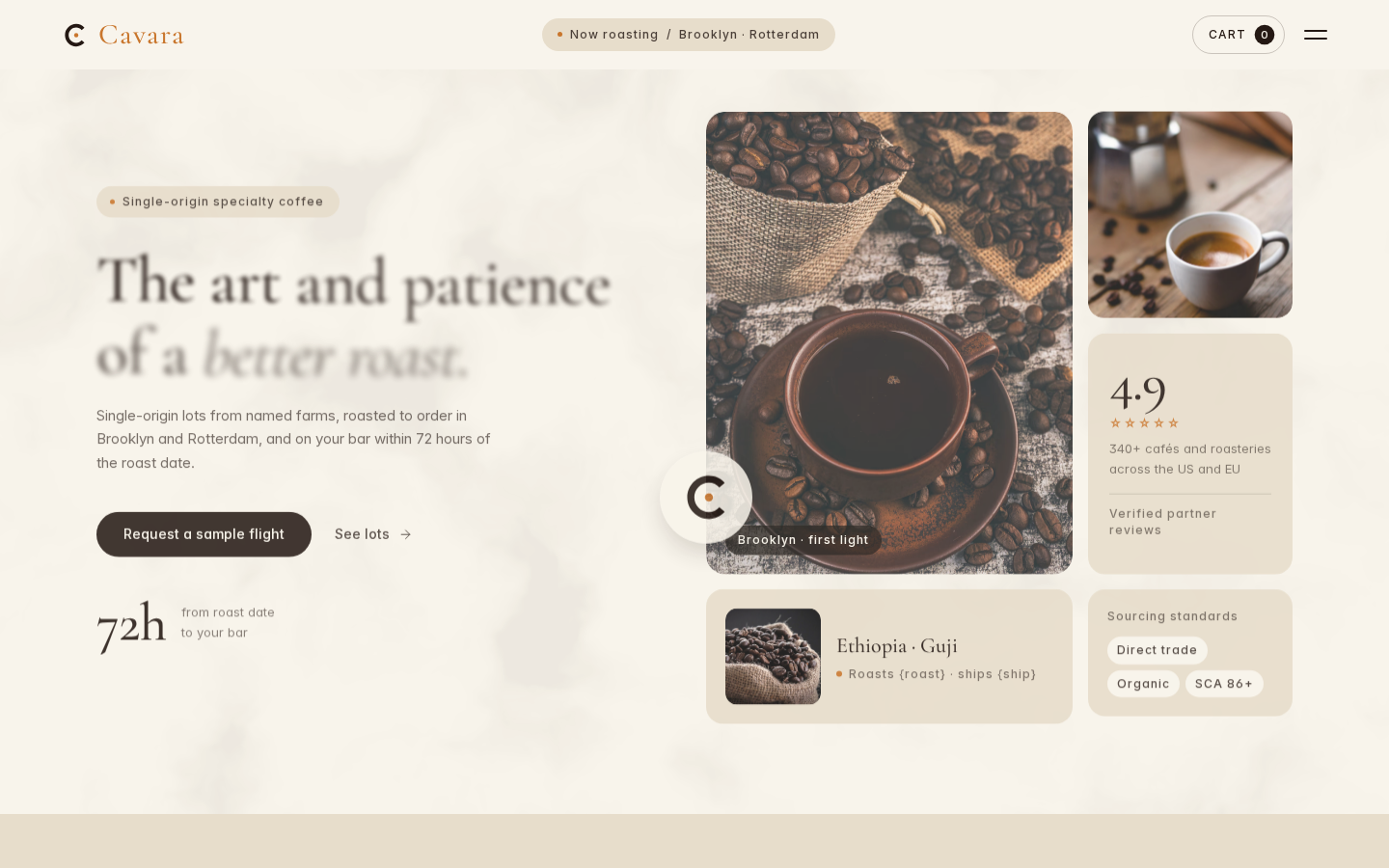 Cavara template preview