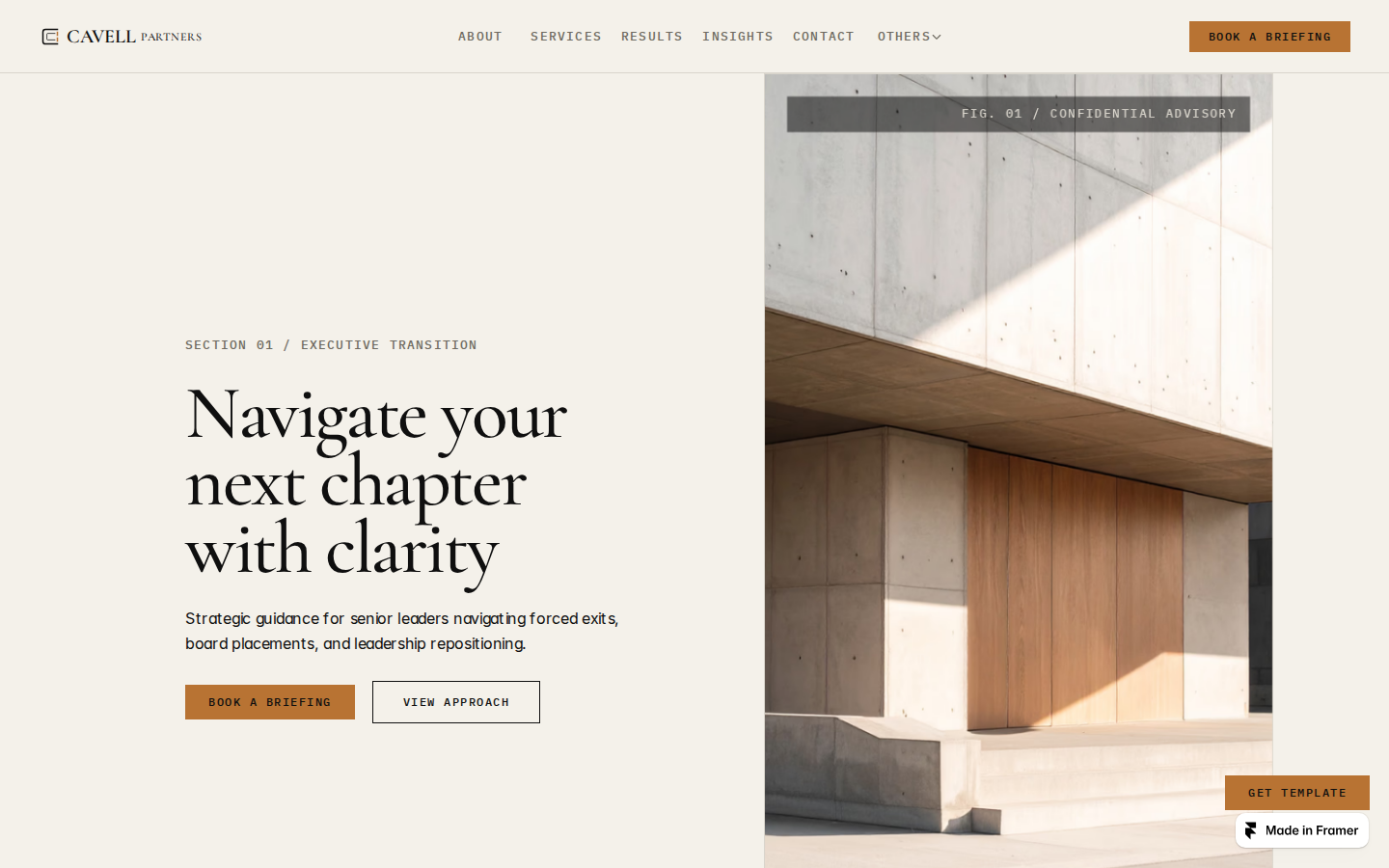 Cavell Partners template preview