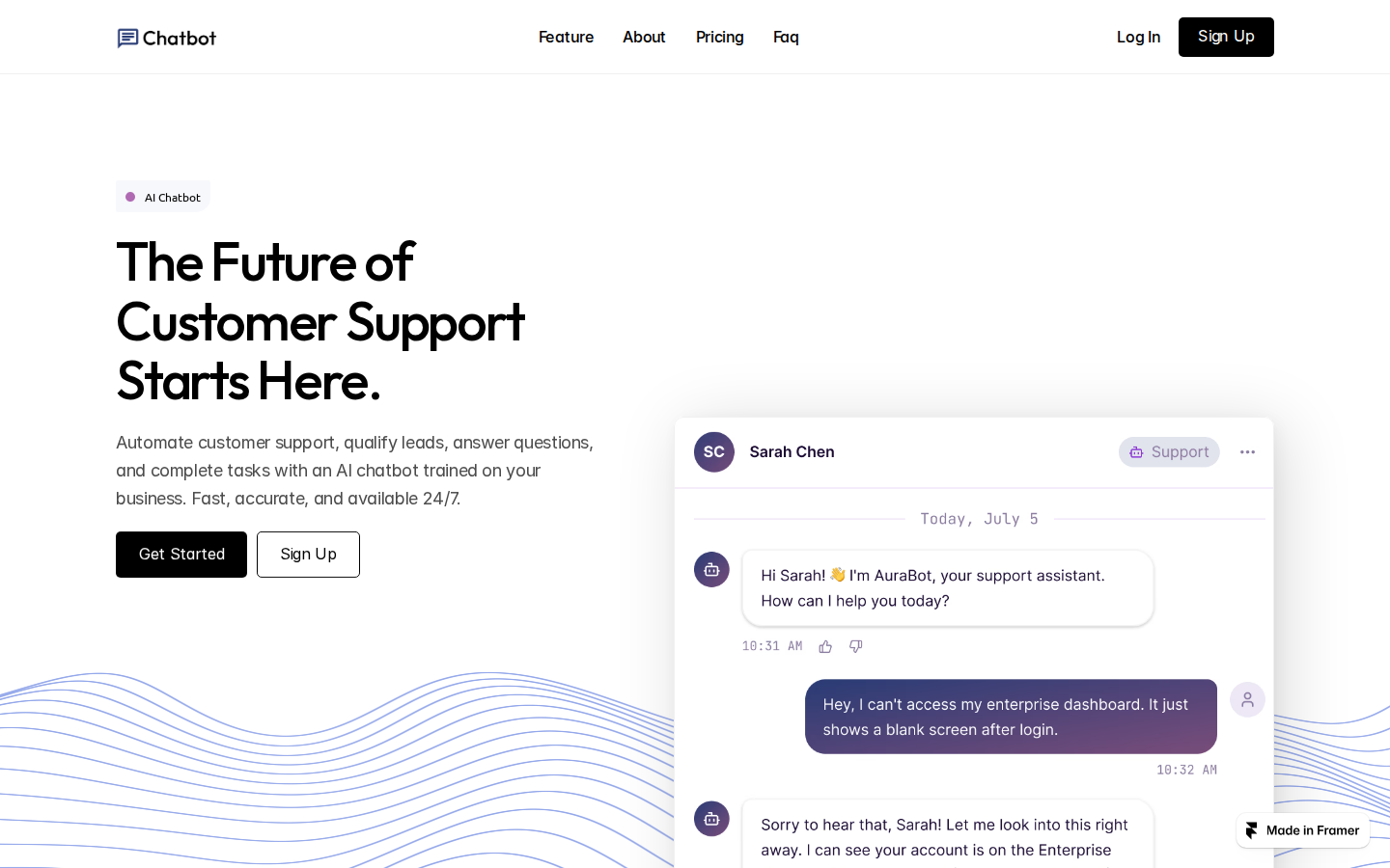 Chatbots template preview