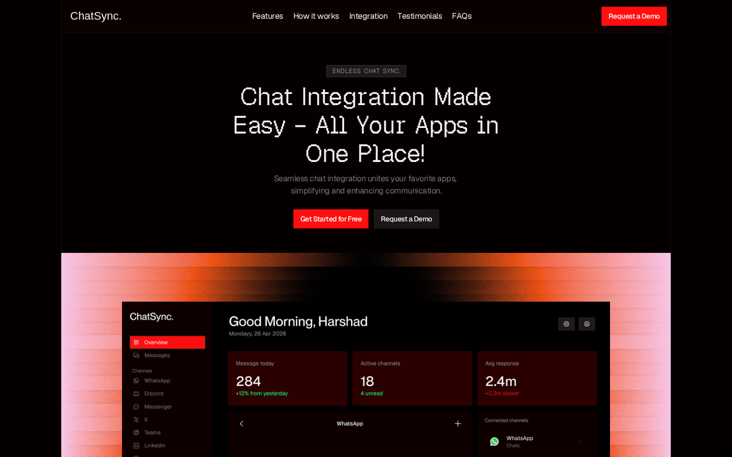 ChatSync template preview