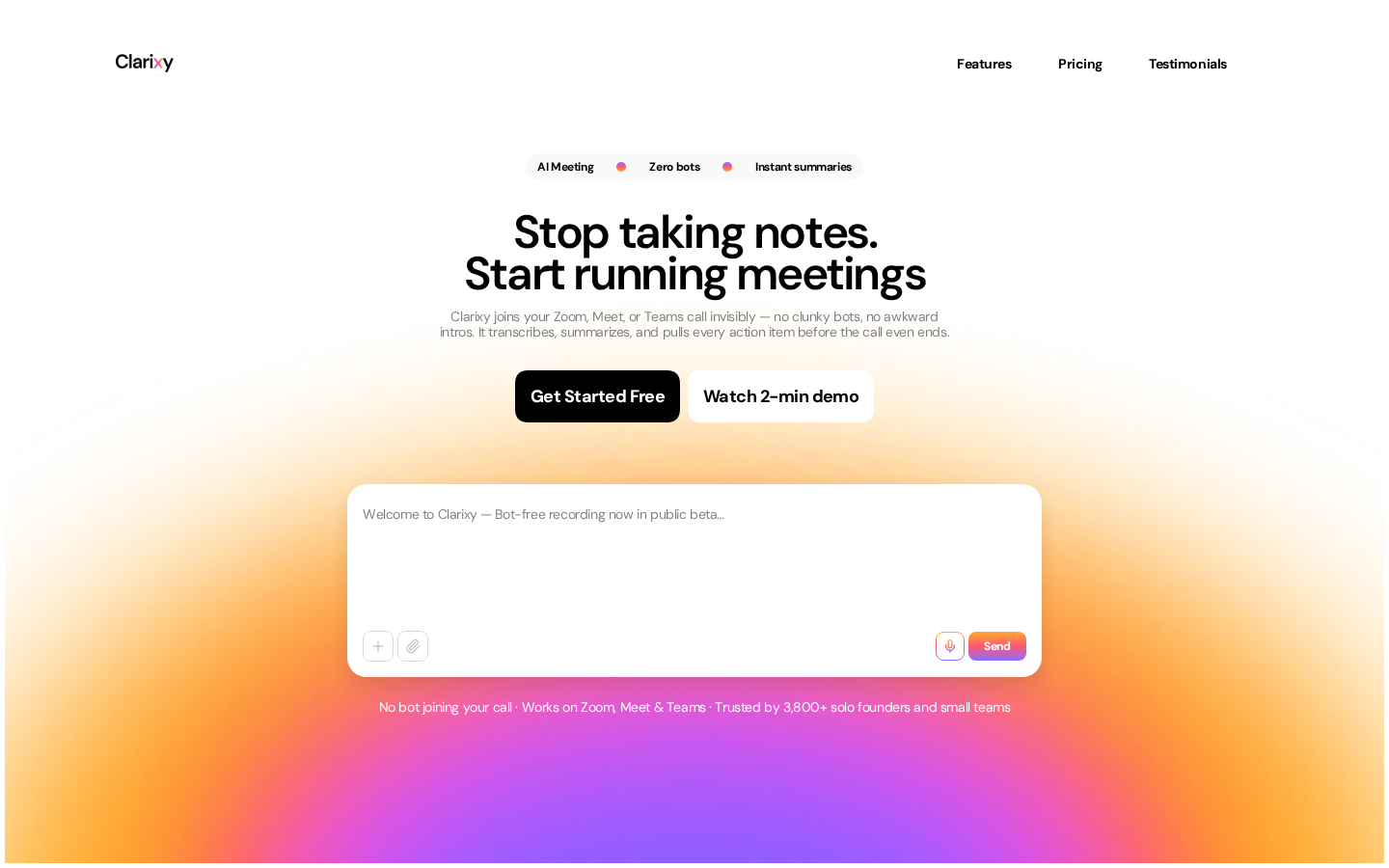 Clarixy template preview