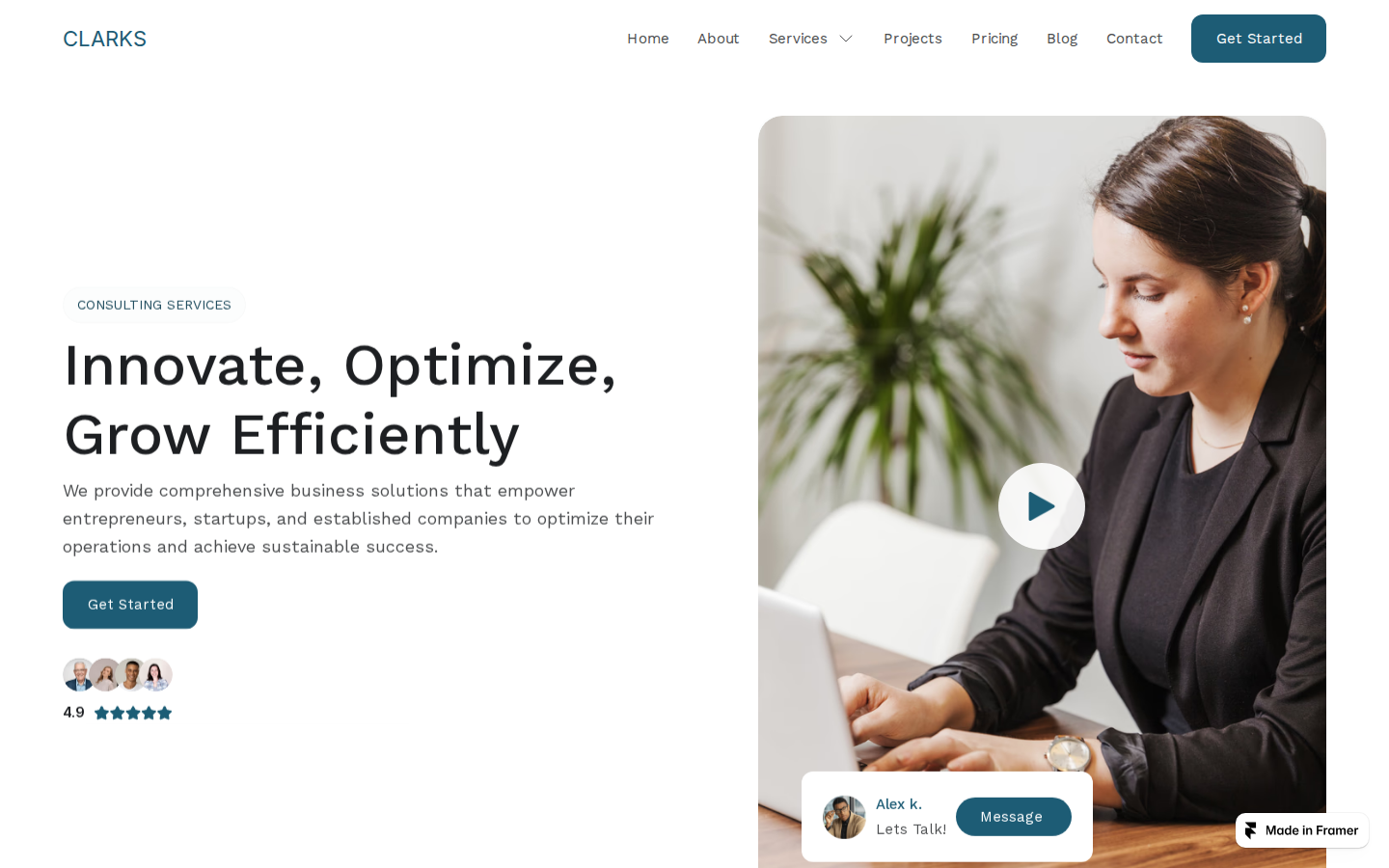 Clarks Consultancy template preview