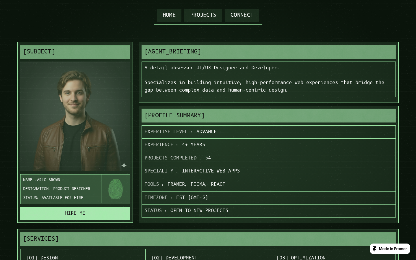 Classified template preview