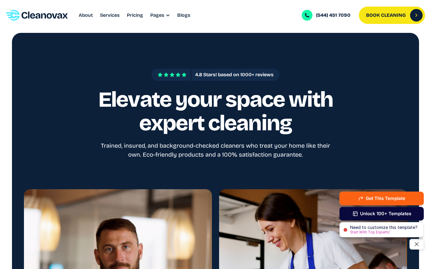 Cleanovax template preview