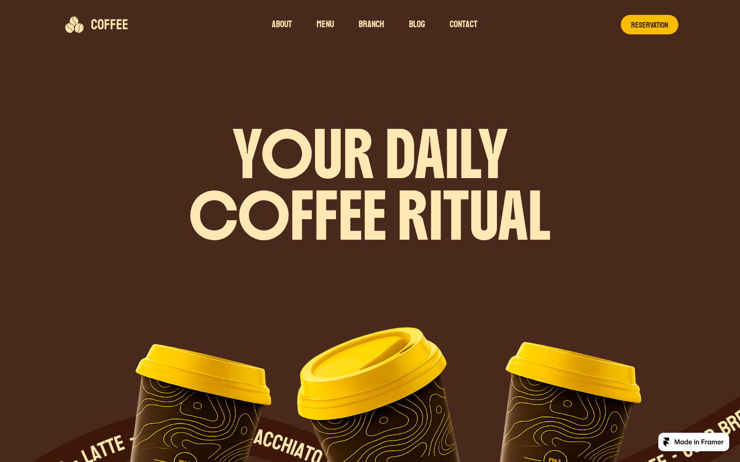 Coffee & Cafe Shop template preview