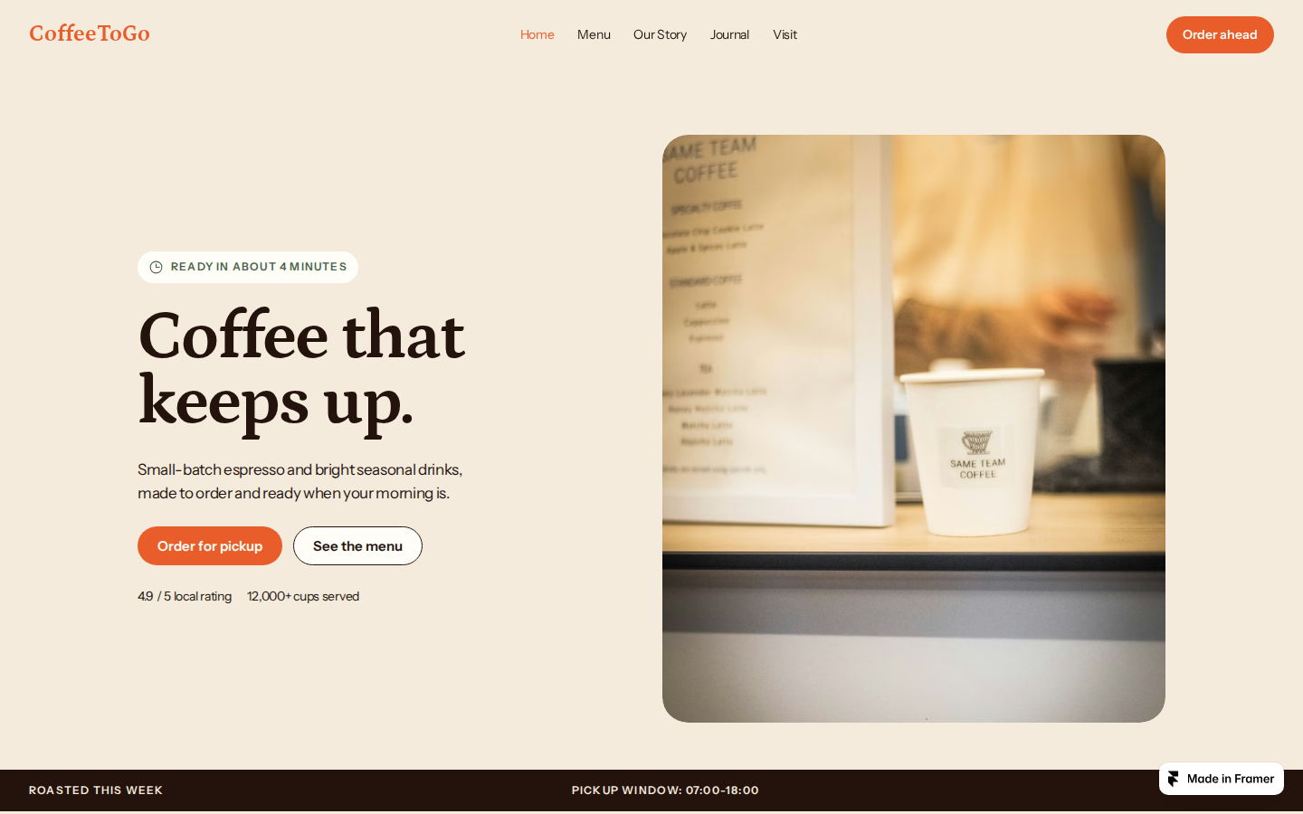 CoffeeToGo template preview