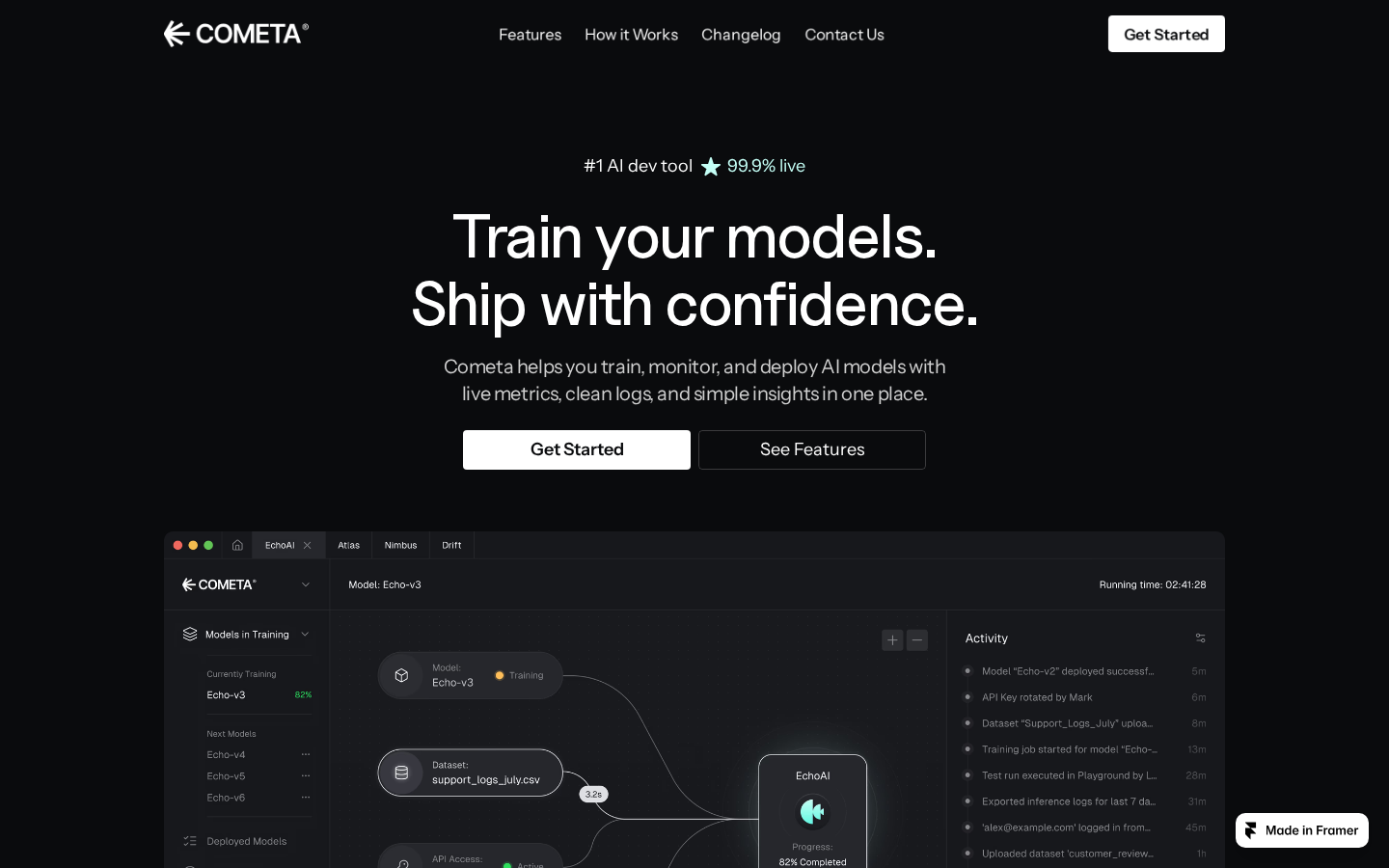 Cometa template preview