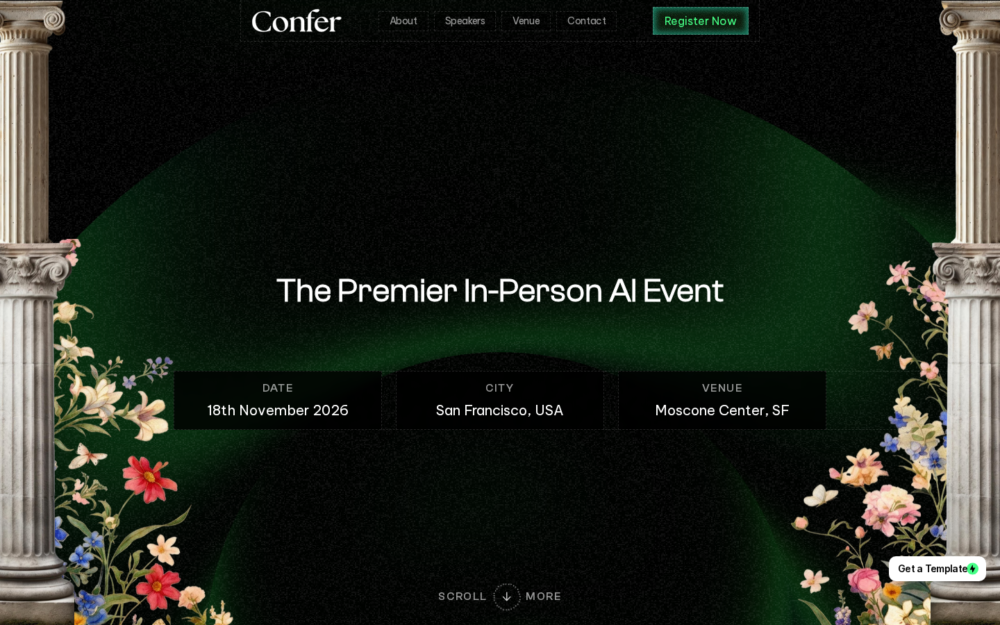 Confer template preview