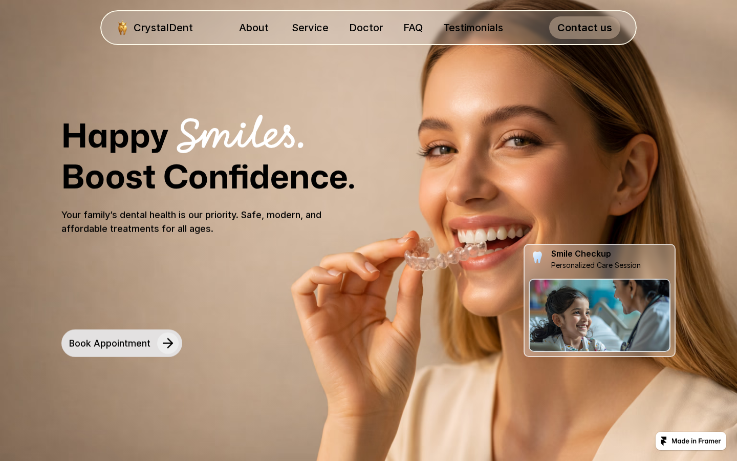 CrystalDental template preview