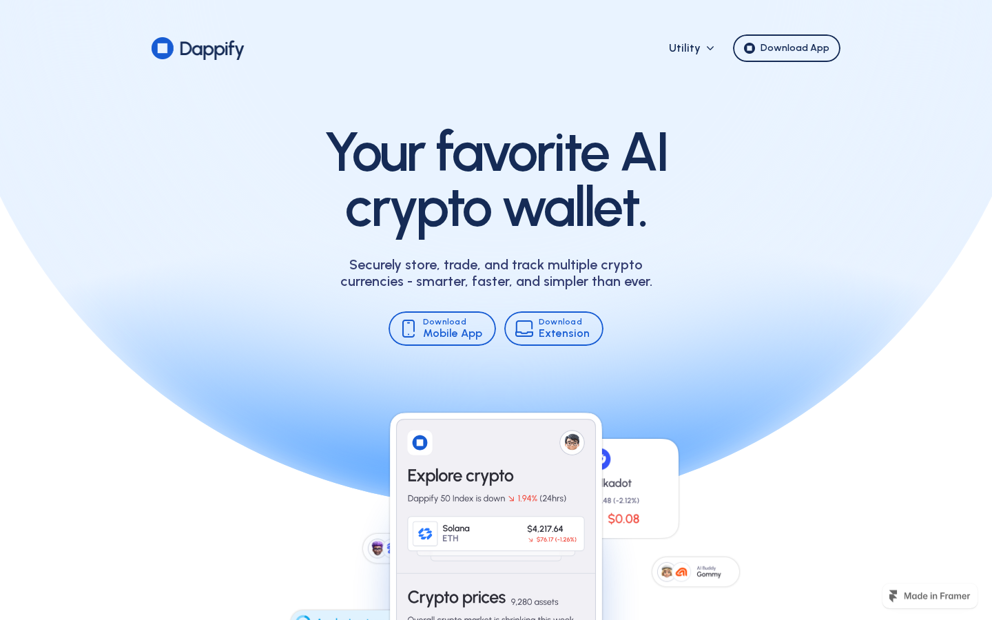 Dappify template preview