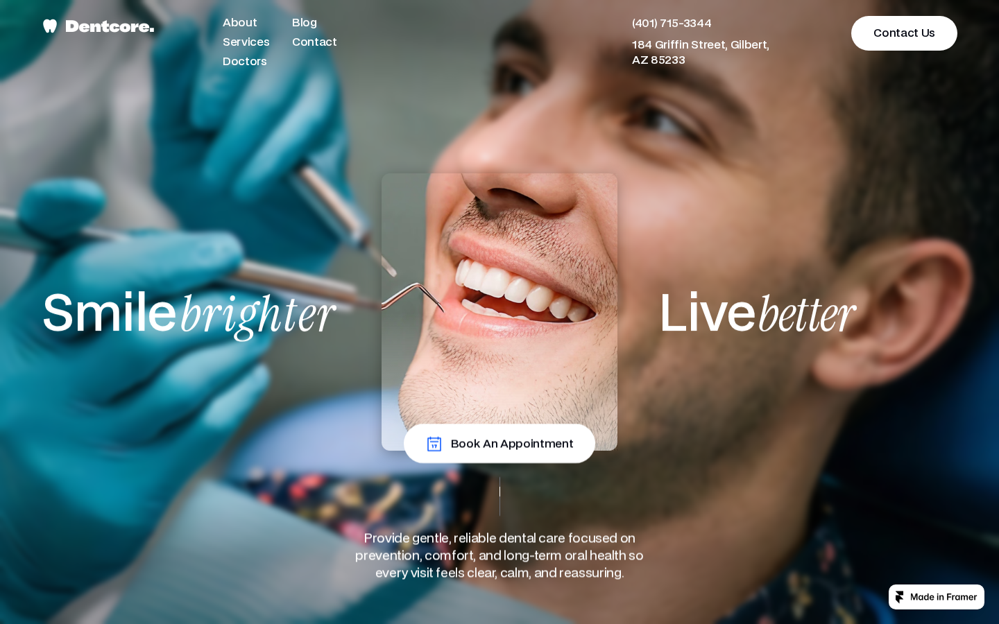 Dentcore template preview