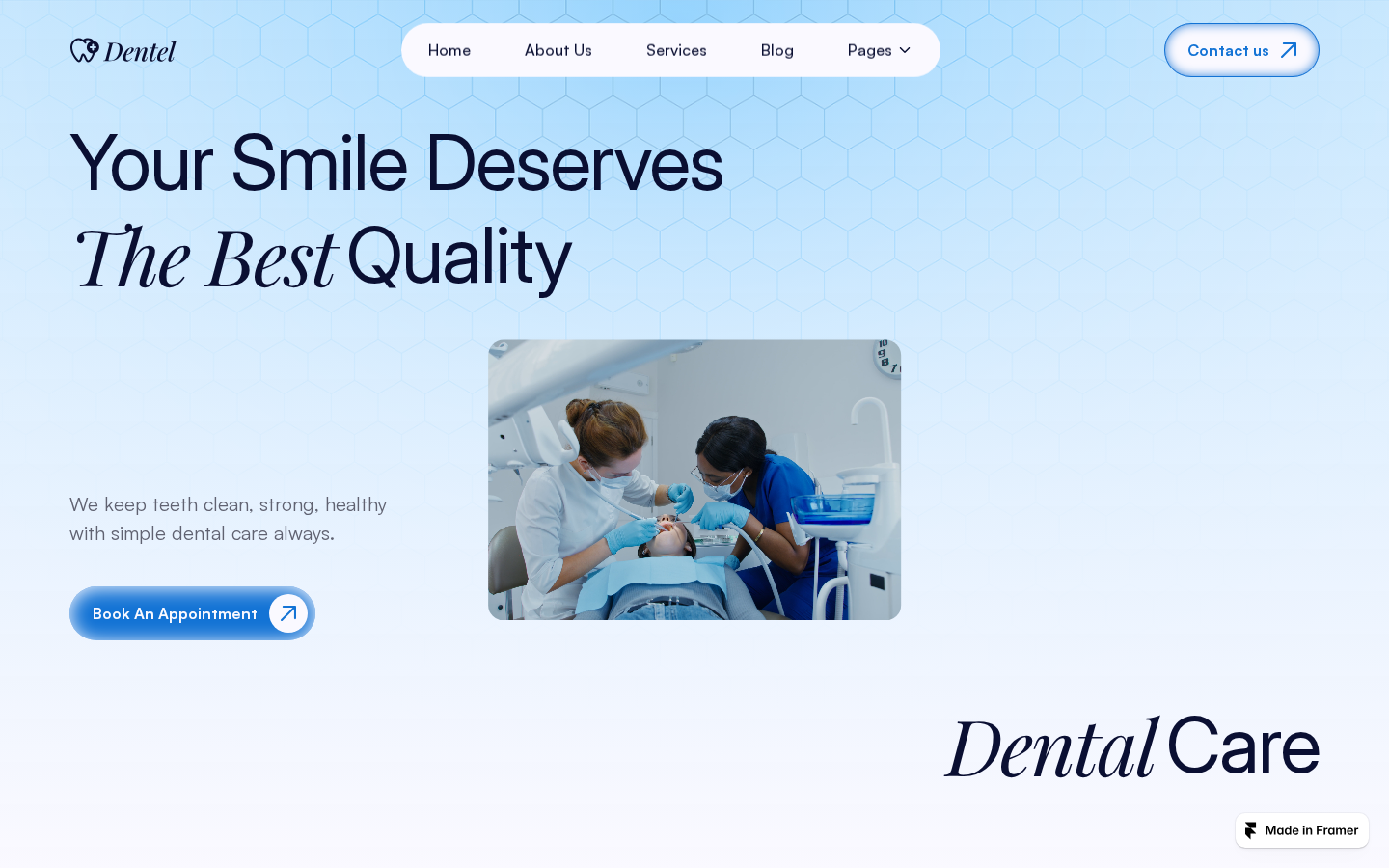 Dentel template preview