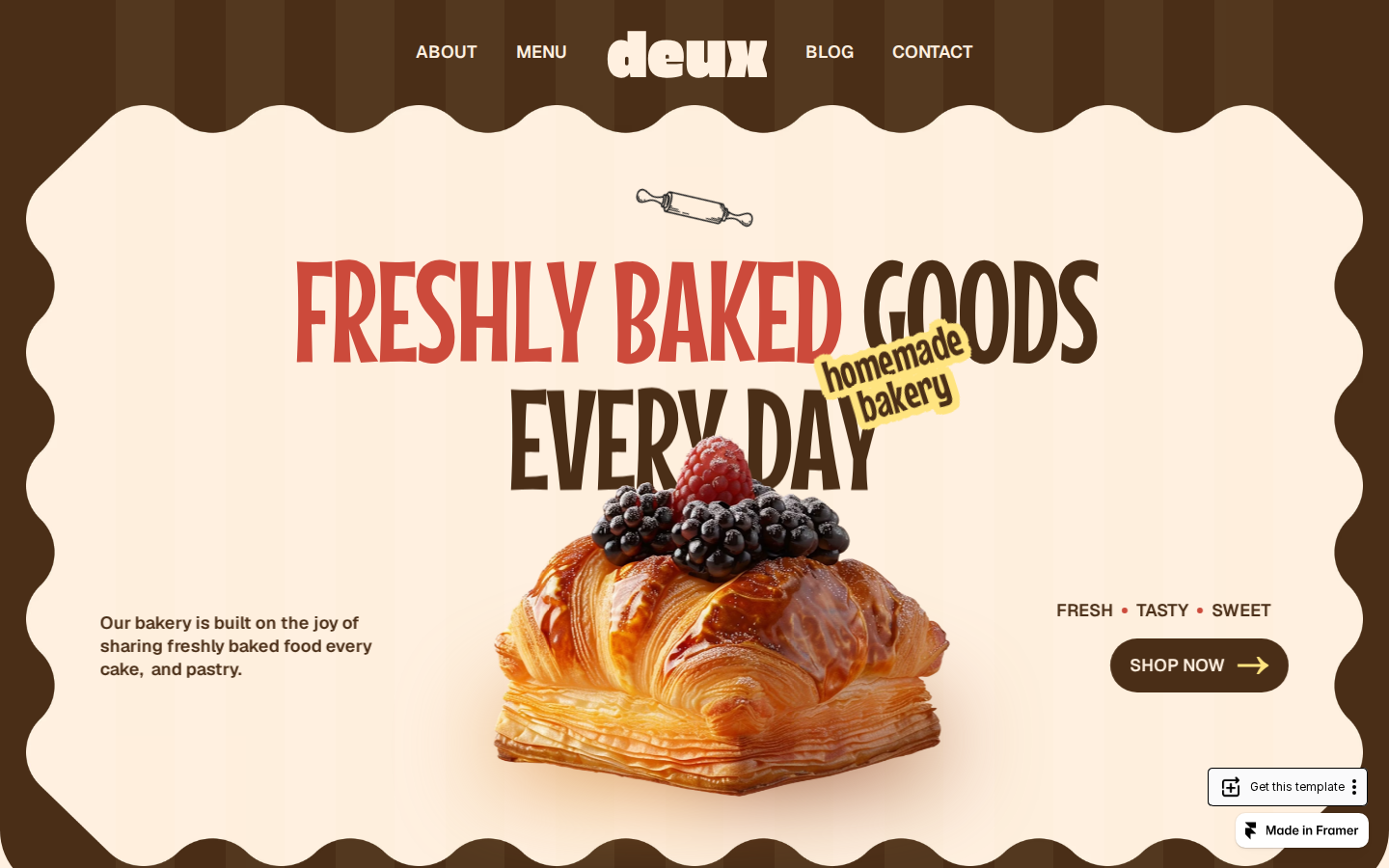 Deux template preview