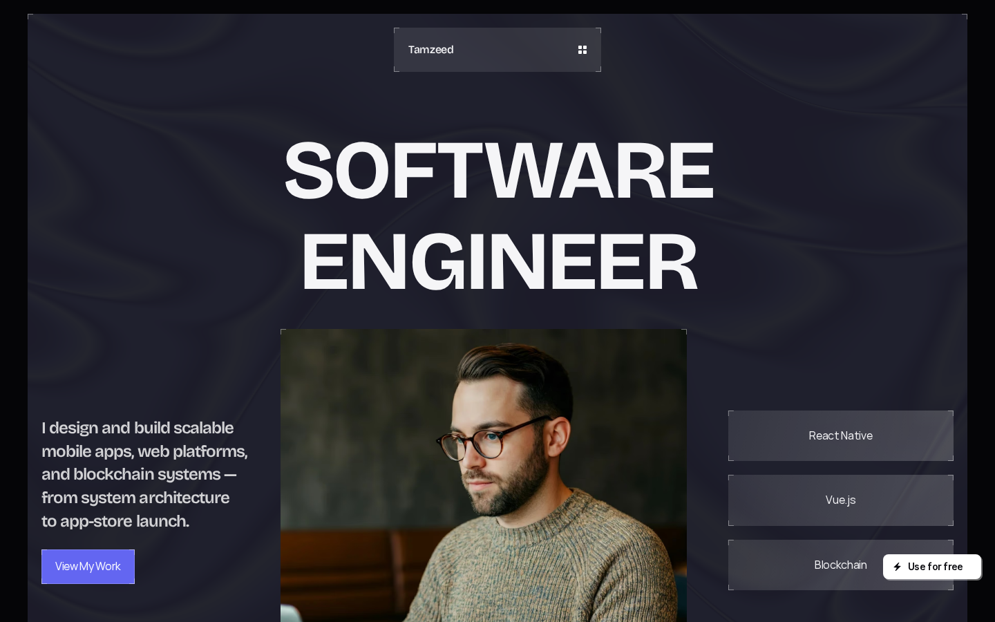 DevFolios template preview