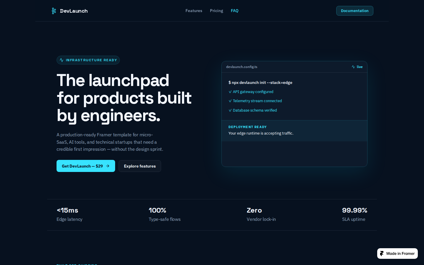 DevLaunch template preview