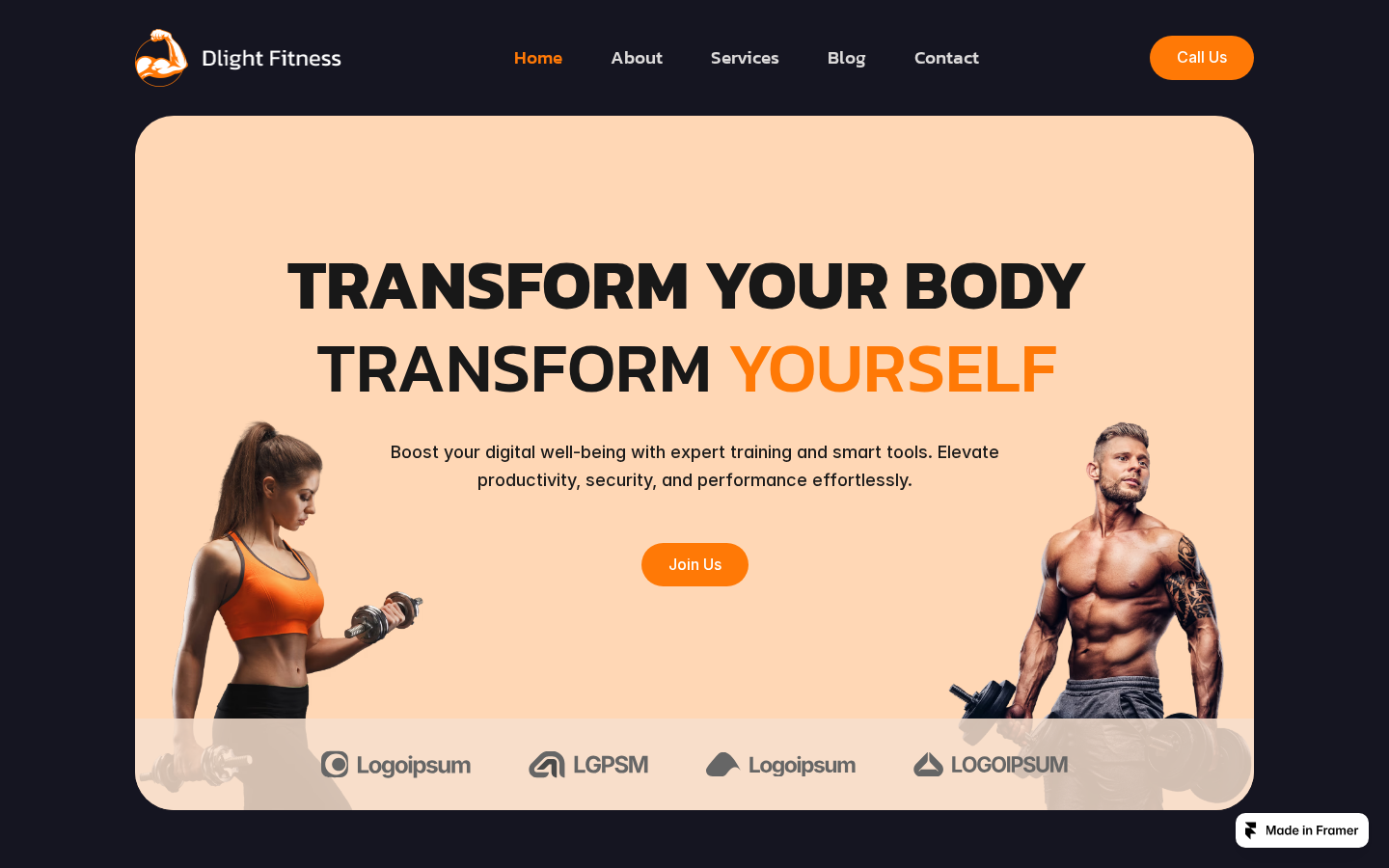 Dlight Fitness template preview