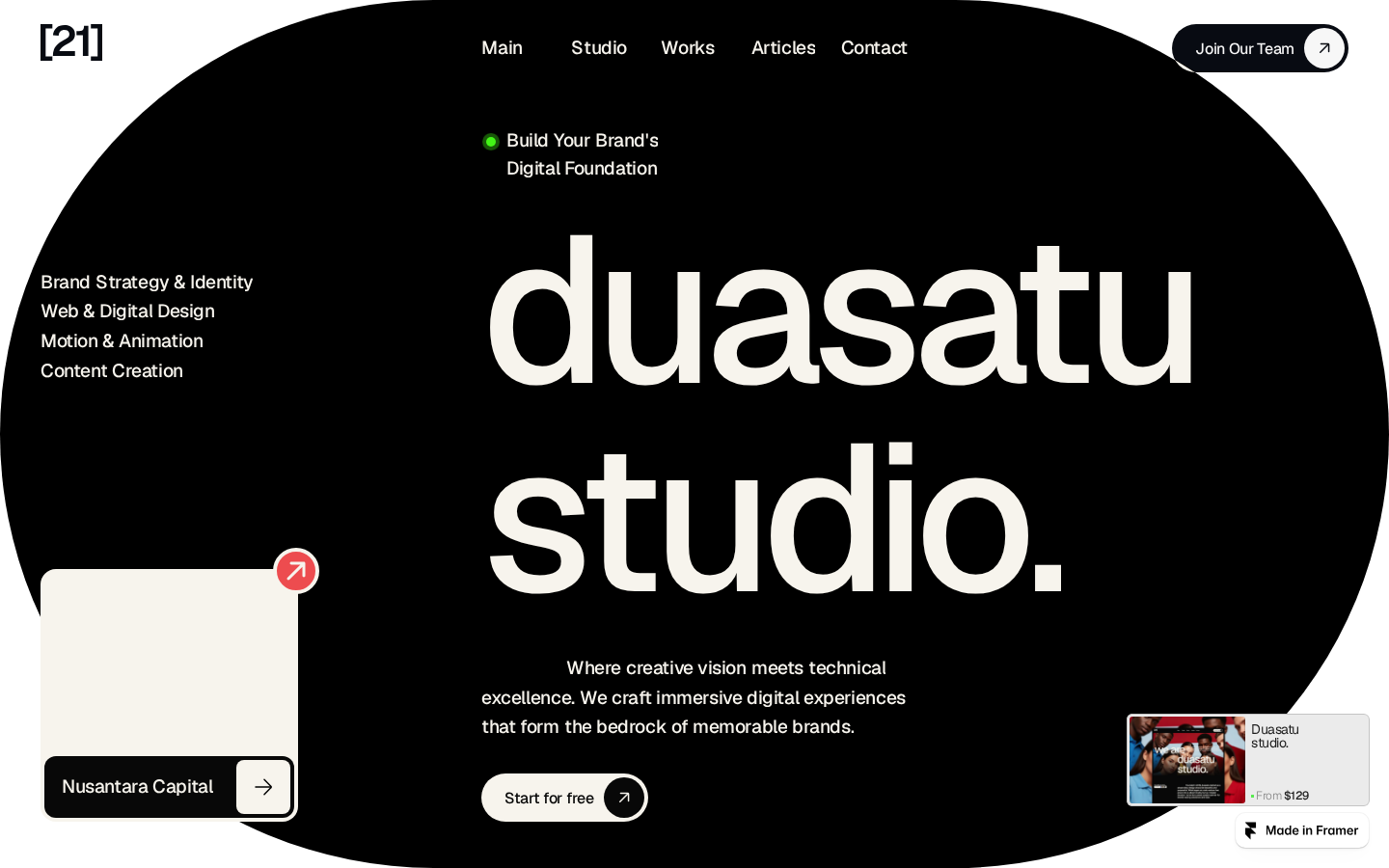Duasatu Studio template preview