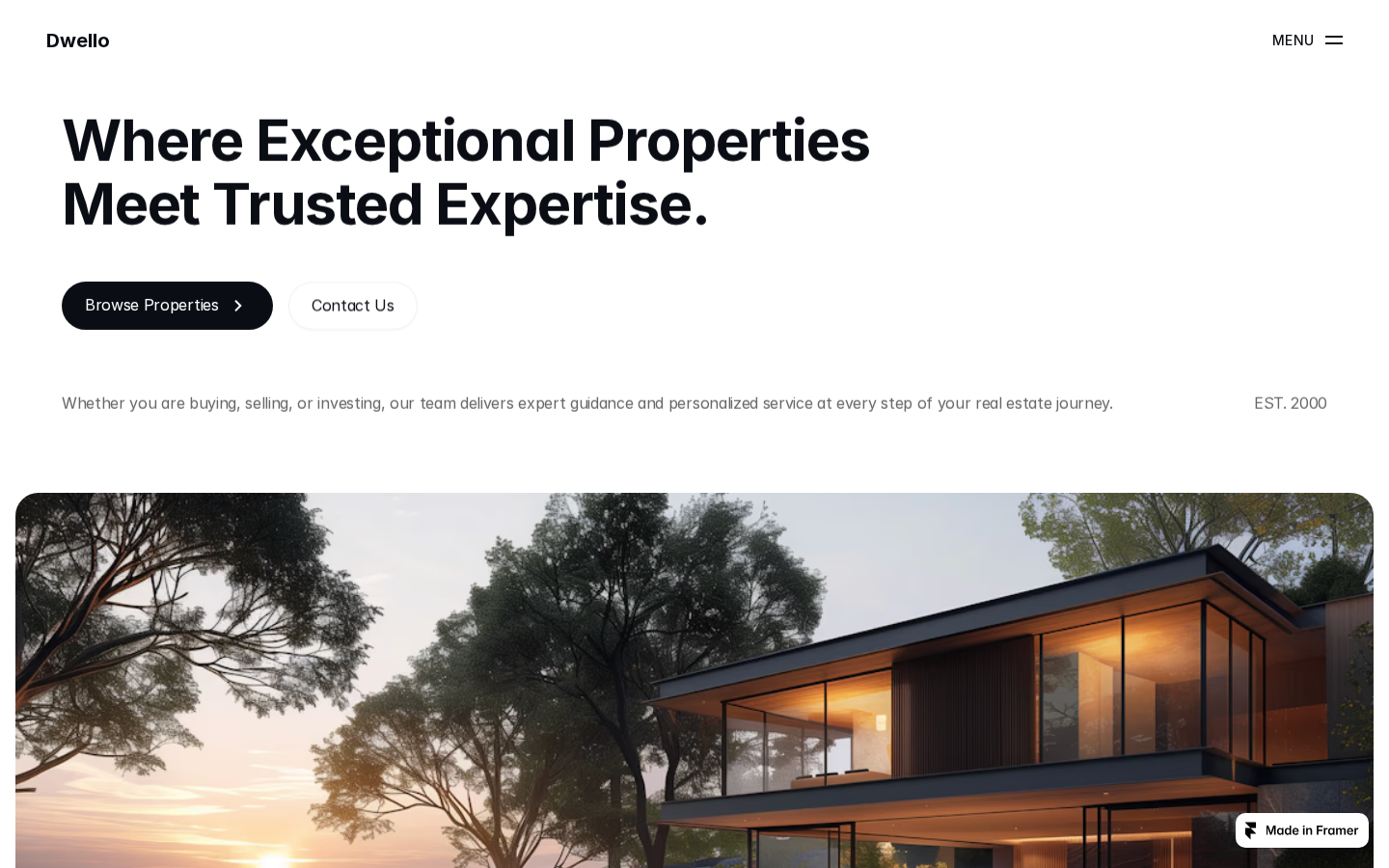 Dwello Home template preview
