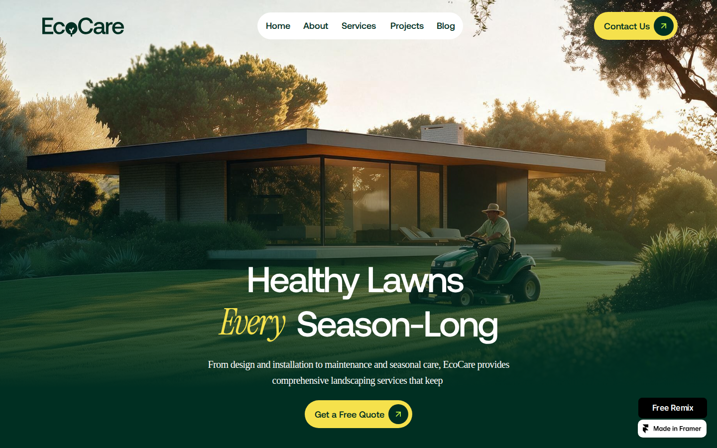 EcoCare template preview