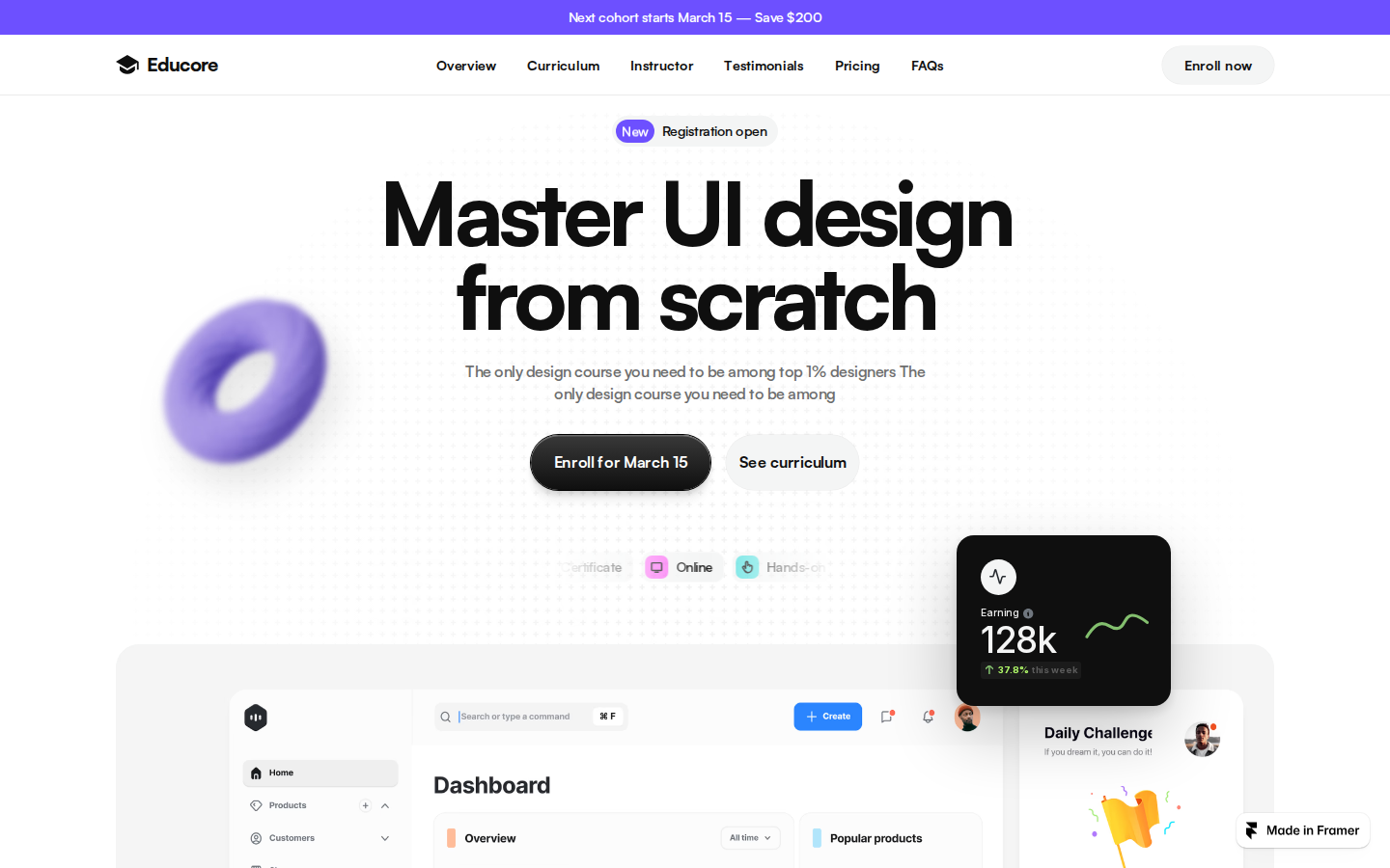 Educore pro template preview