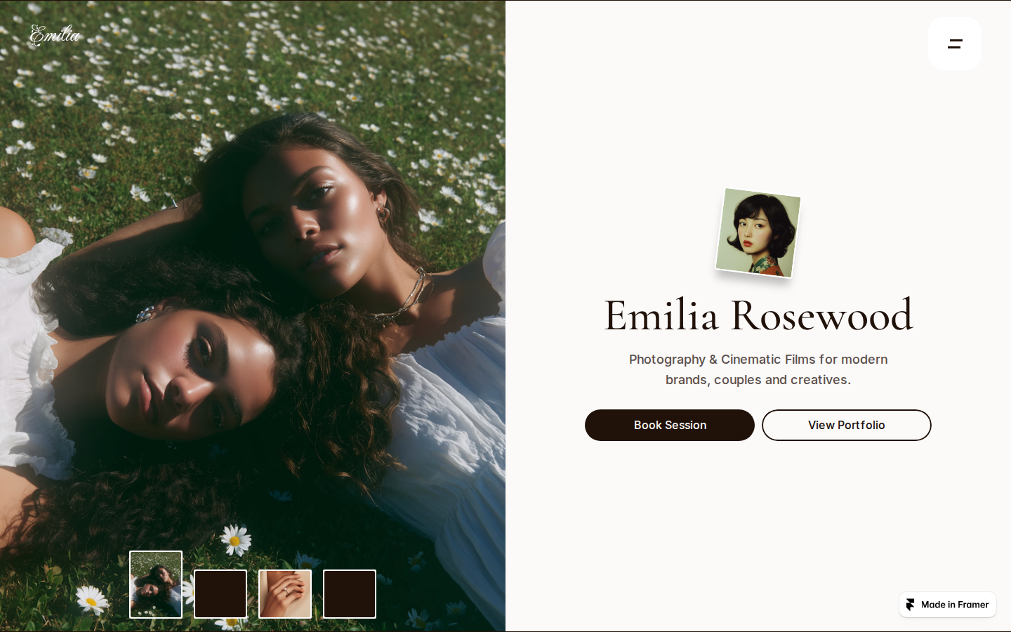Emilia Rosewood template preview