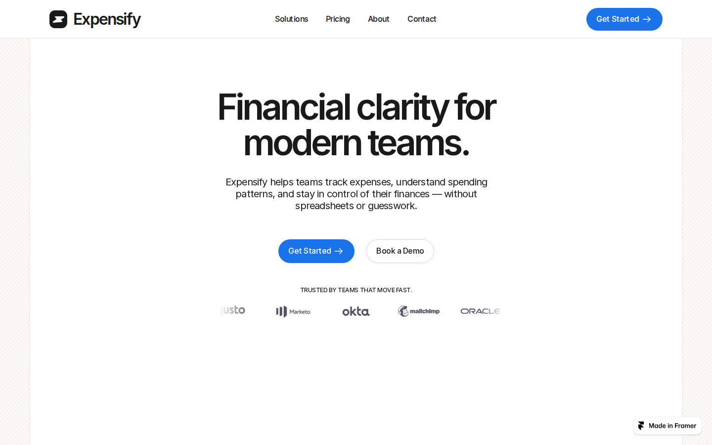 Expensify template preview