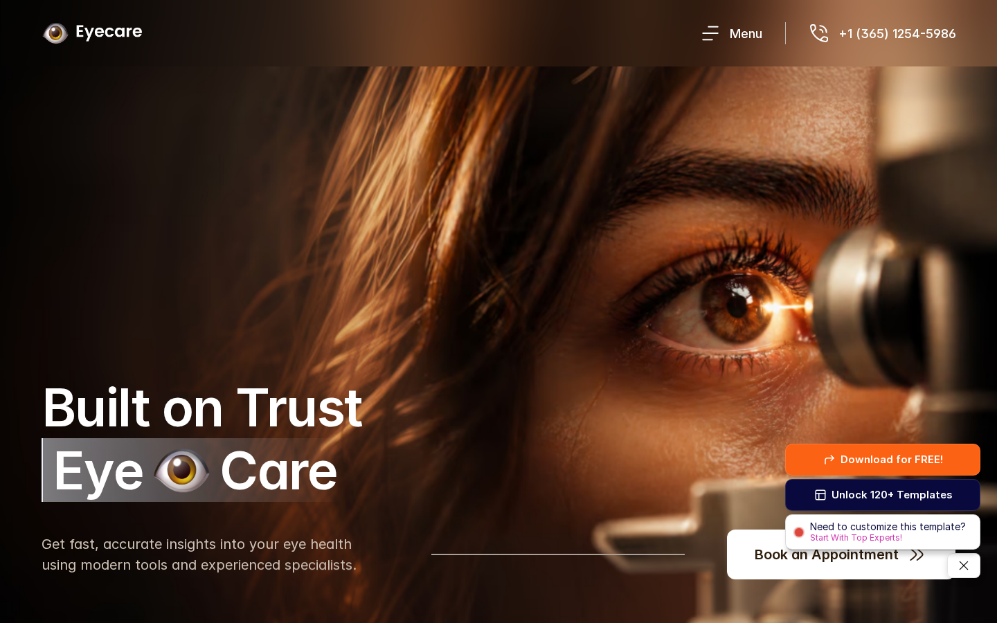 Eyecare template preview