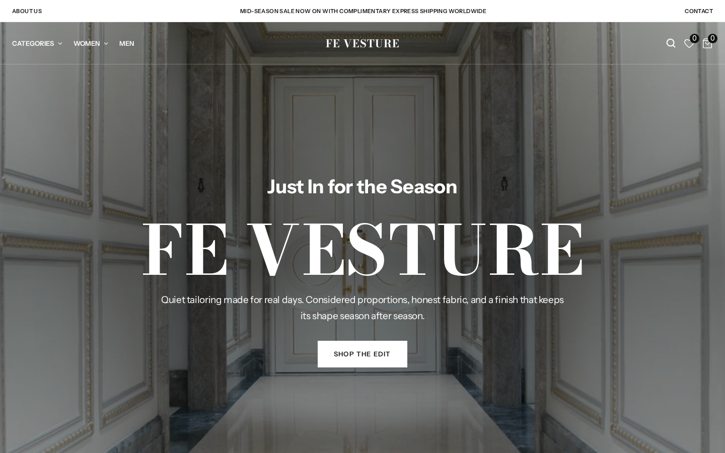 Fe Vesture template preview