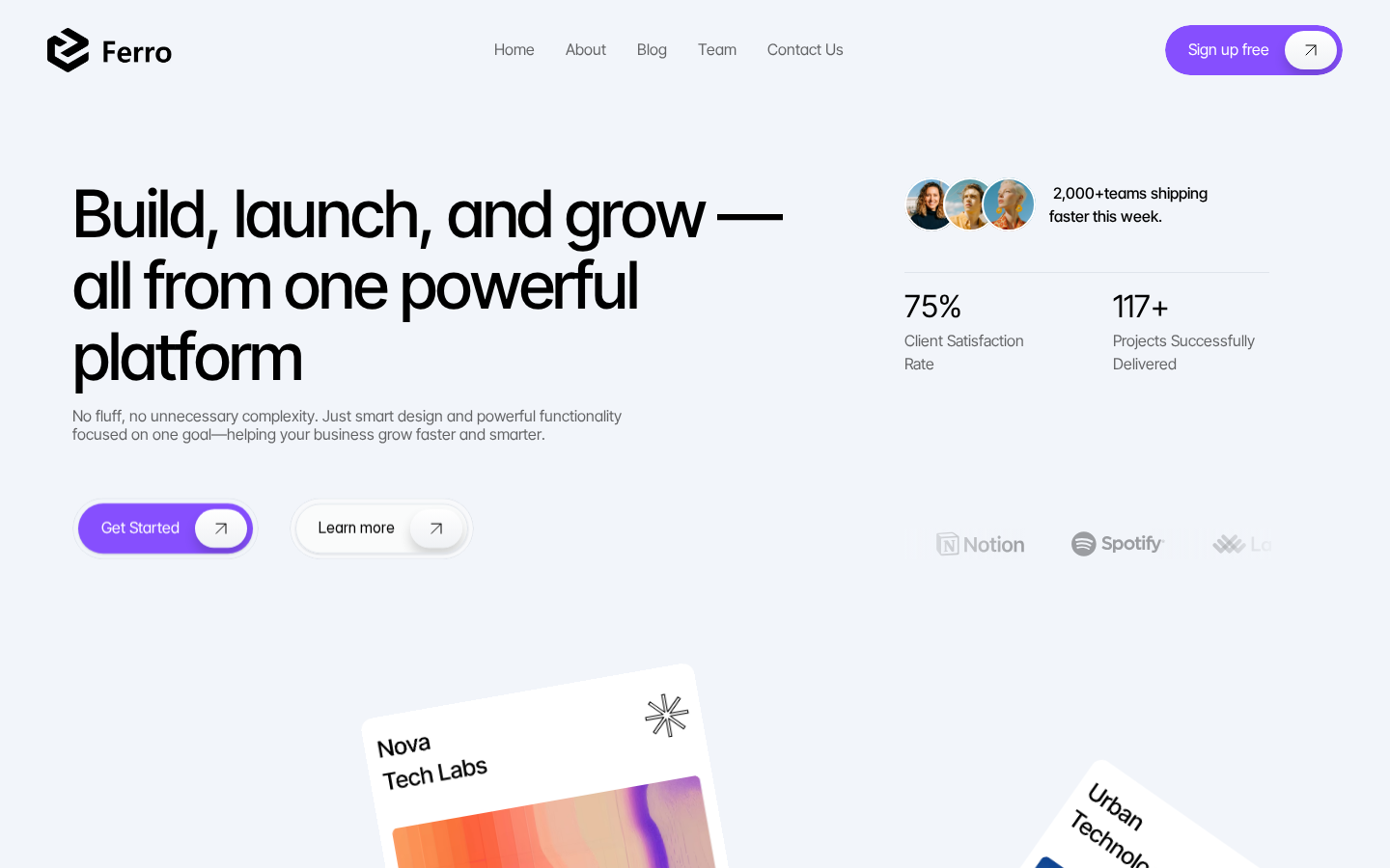 Ferro Studio template preview