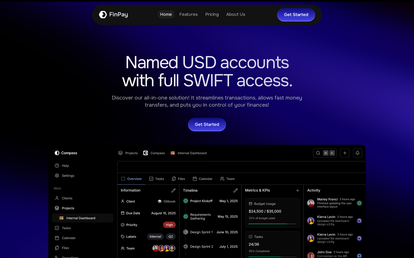 FinPay template preview