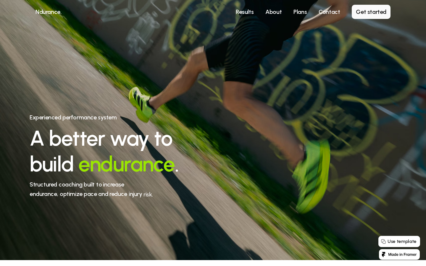 FORGE Athletic template preview