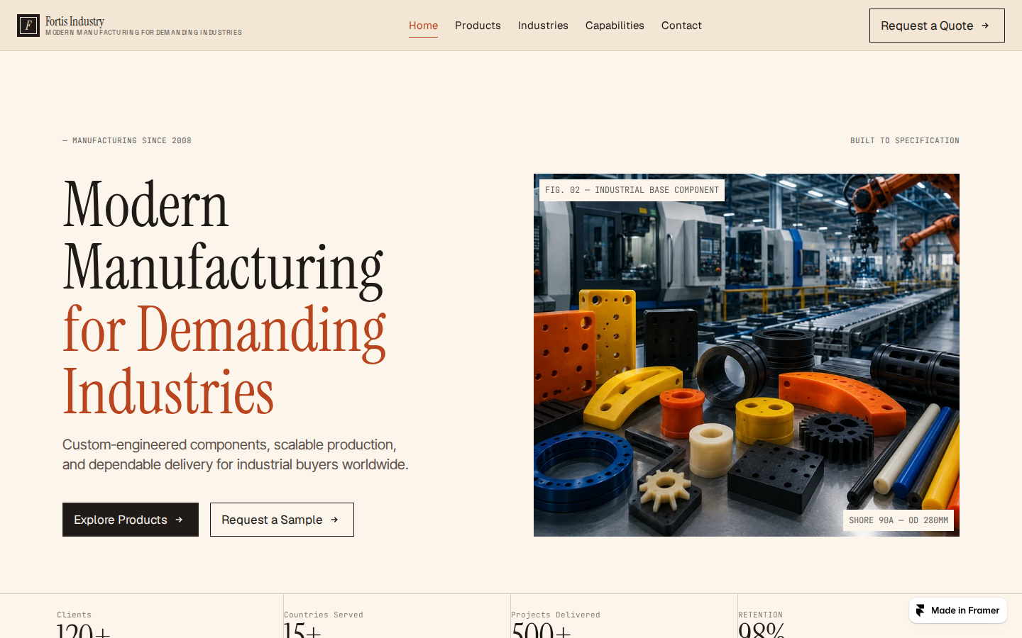 Fortis Industries template preview