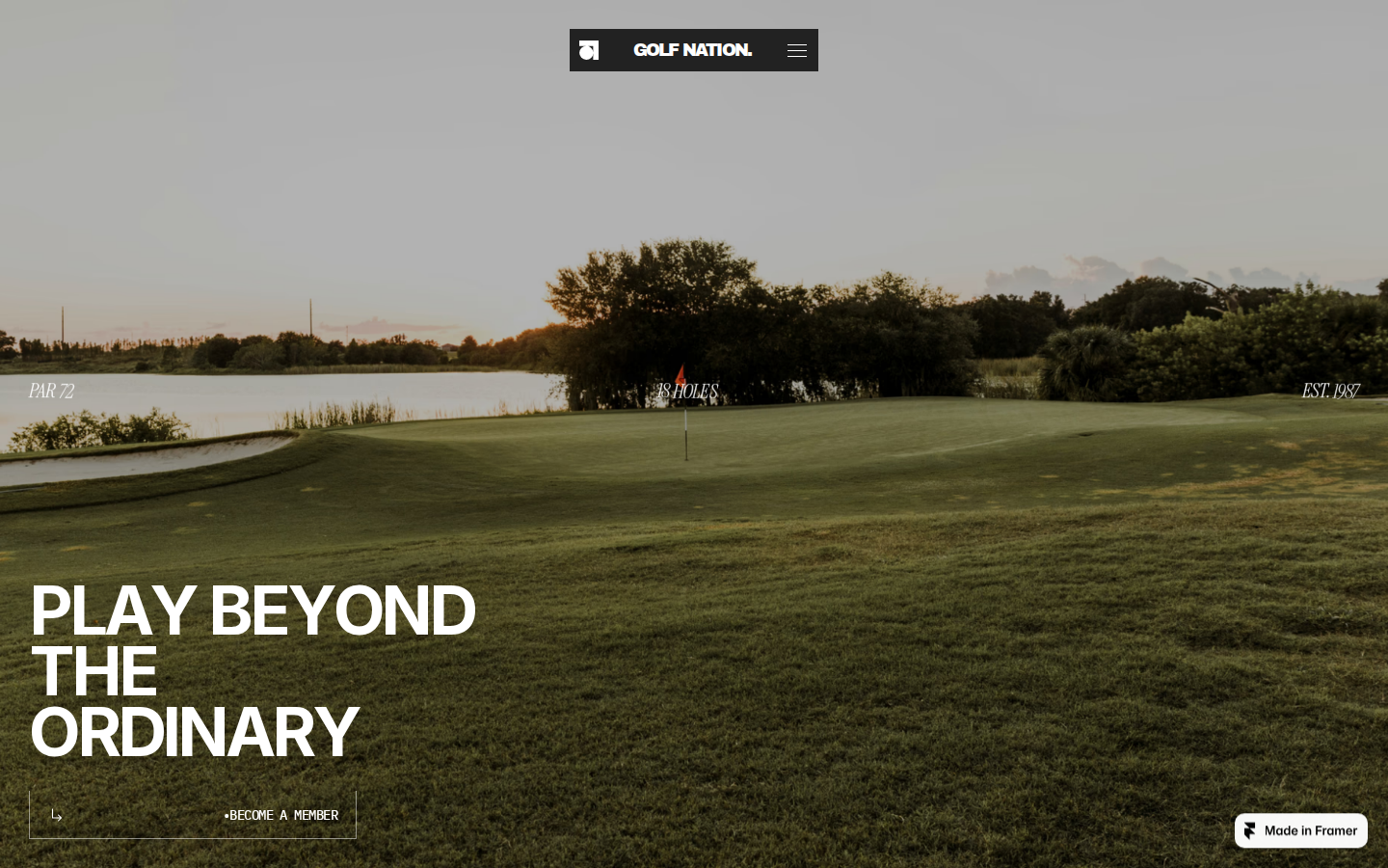 Golf Nation template preview