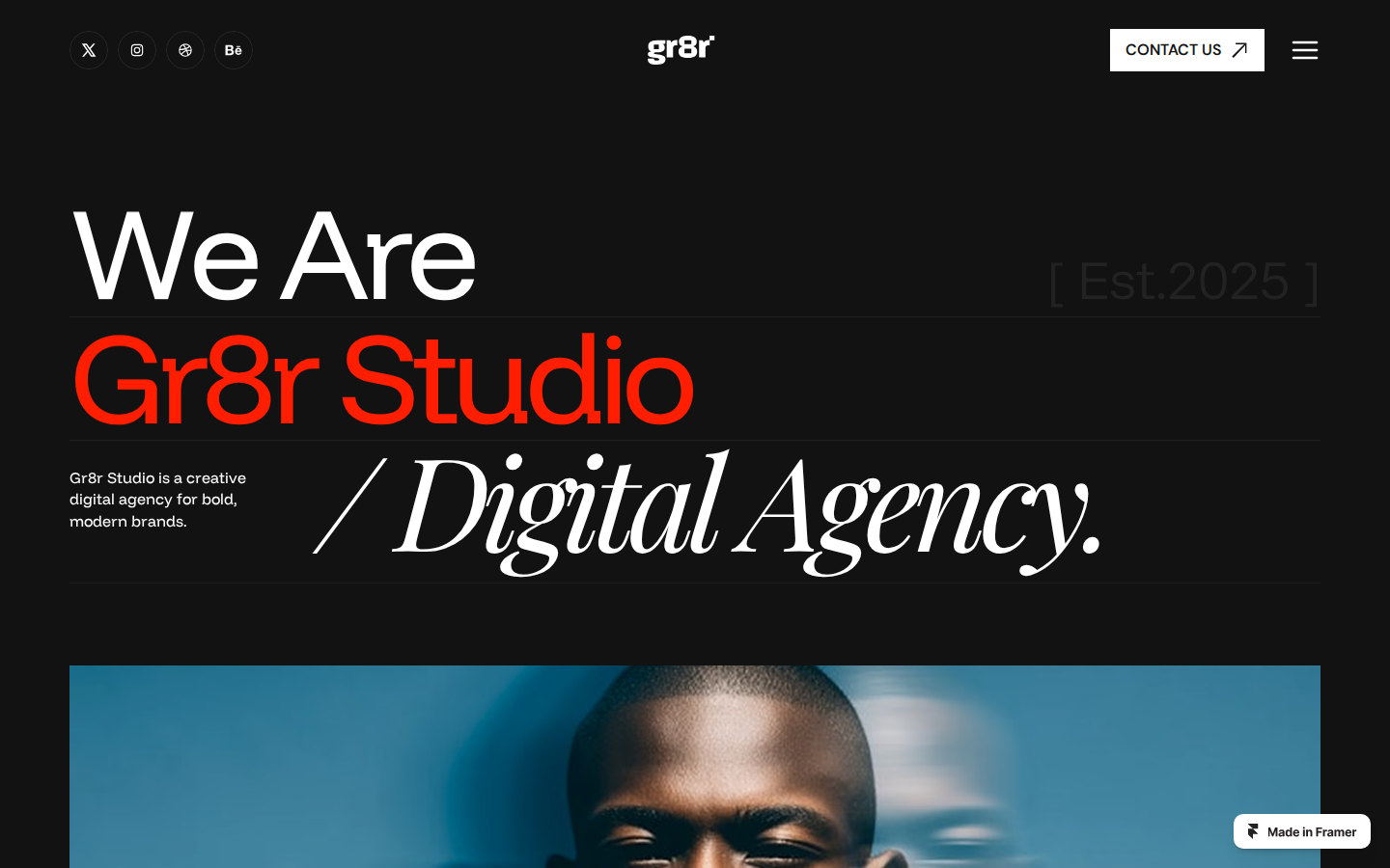 Gr8r Website template preview