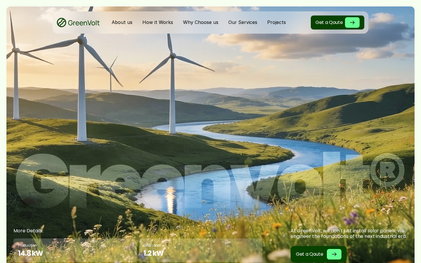 GreenVolt template preview