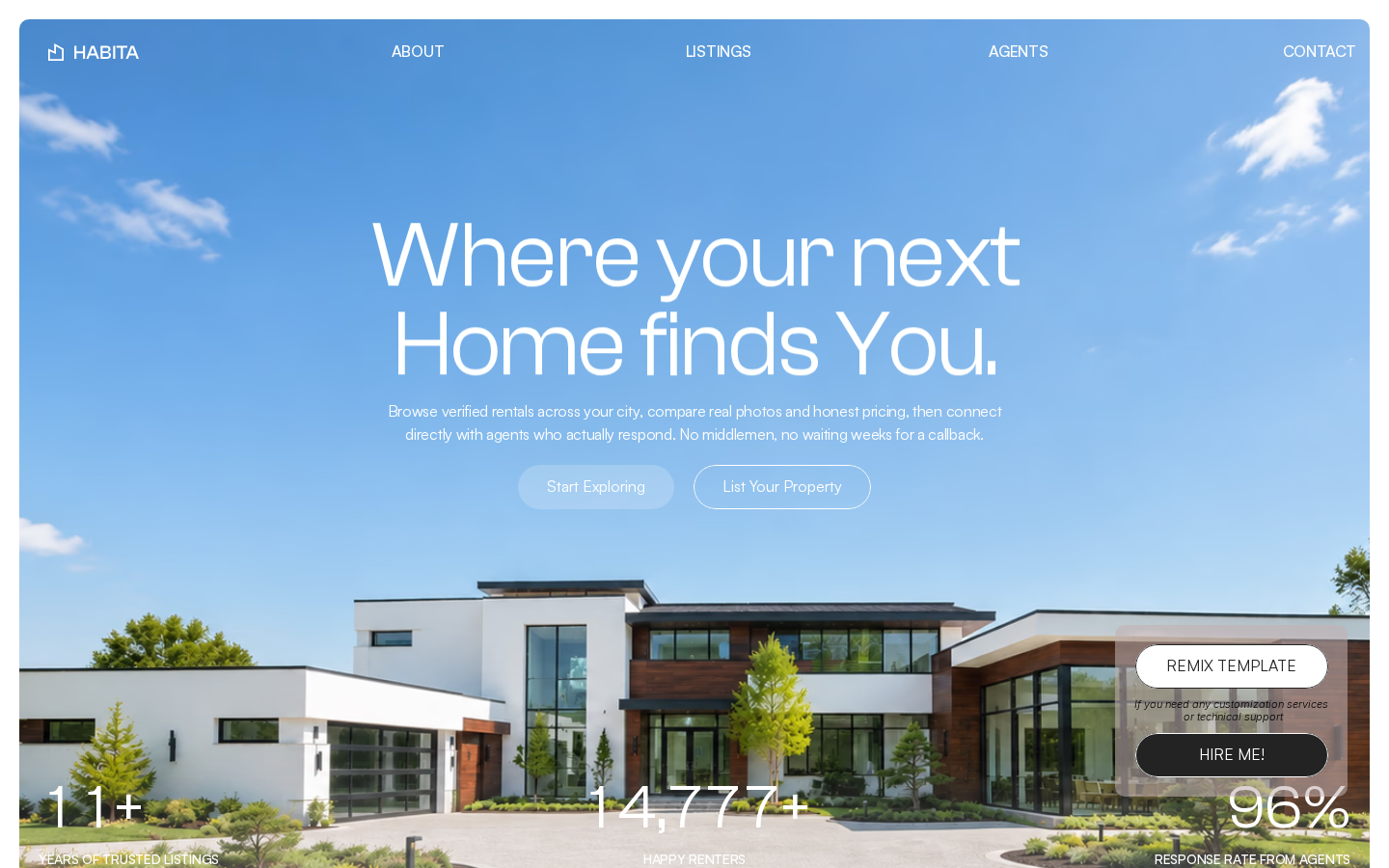 Habita template preview