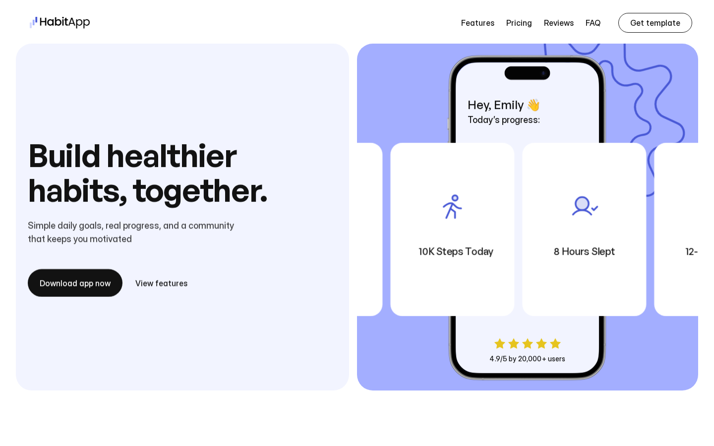 Habitapp template preview