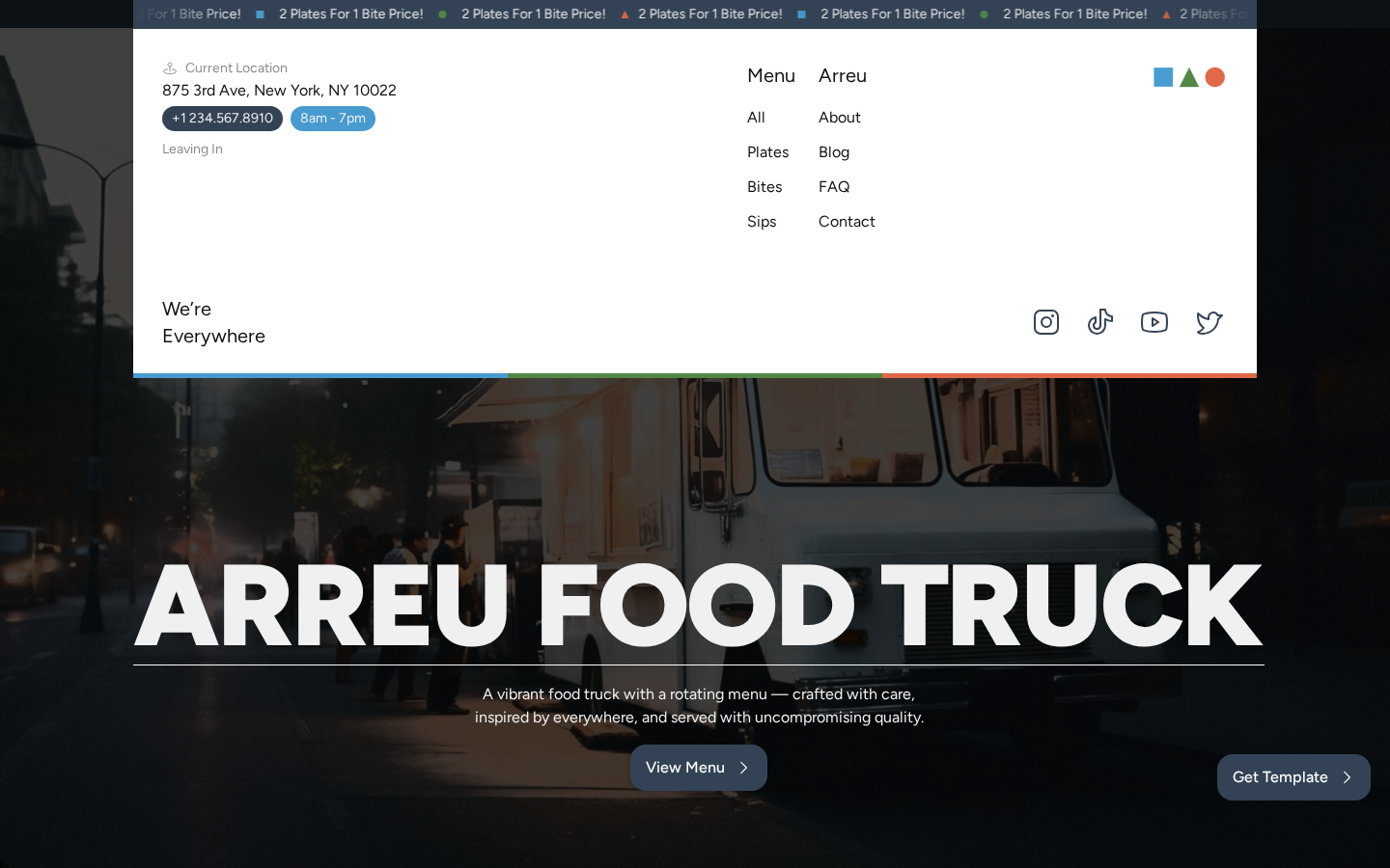 Halal Ramen Page template preview