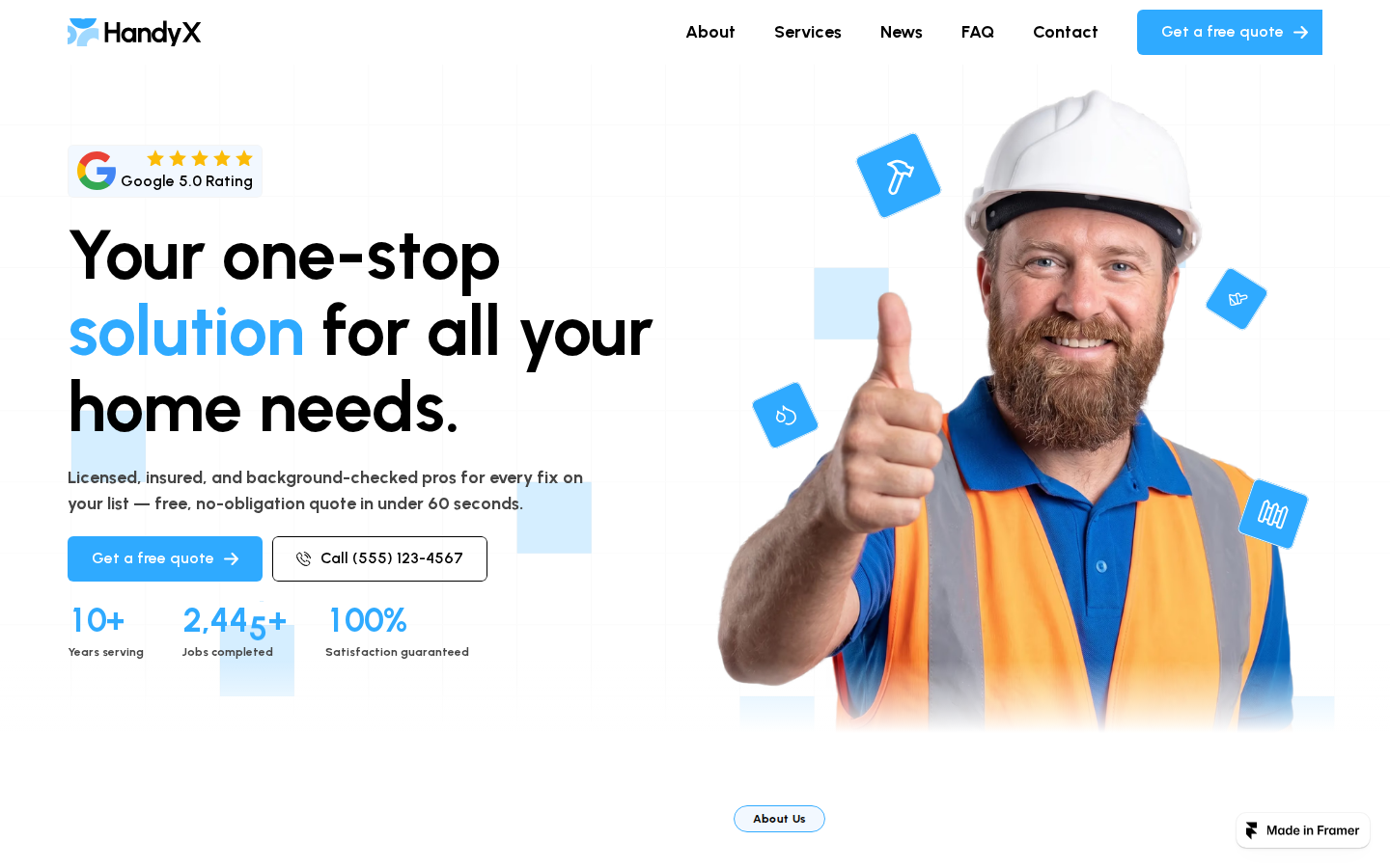 handyx template preview