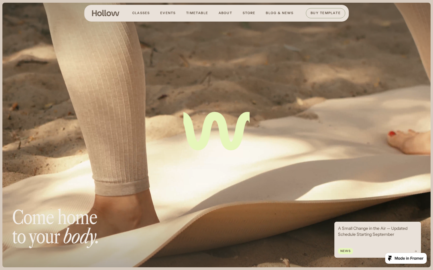 Hollow Wellness template preview