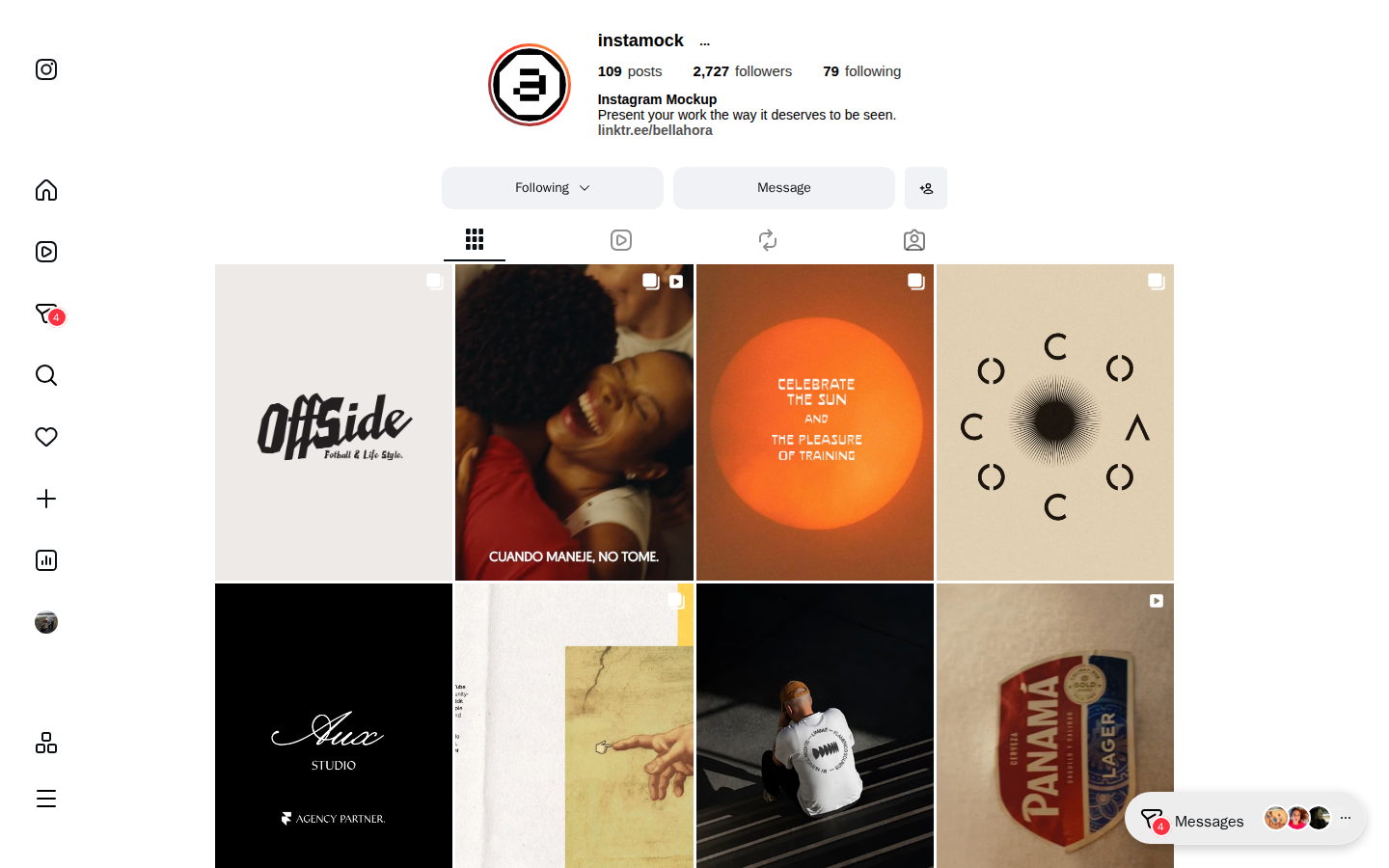 InstaMock® template preview