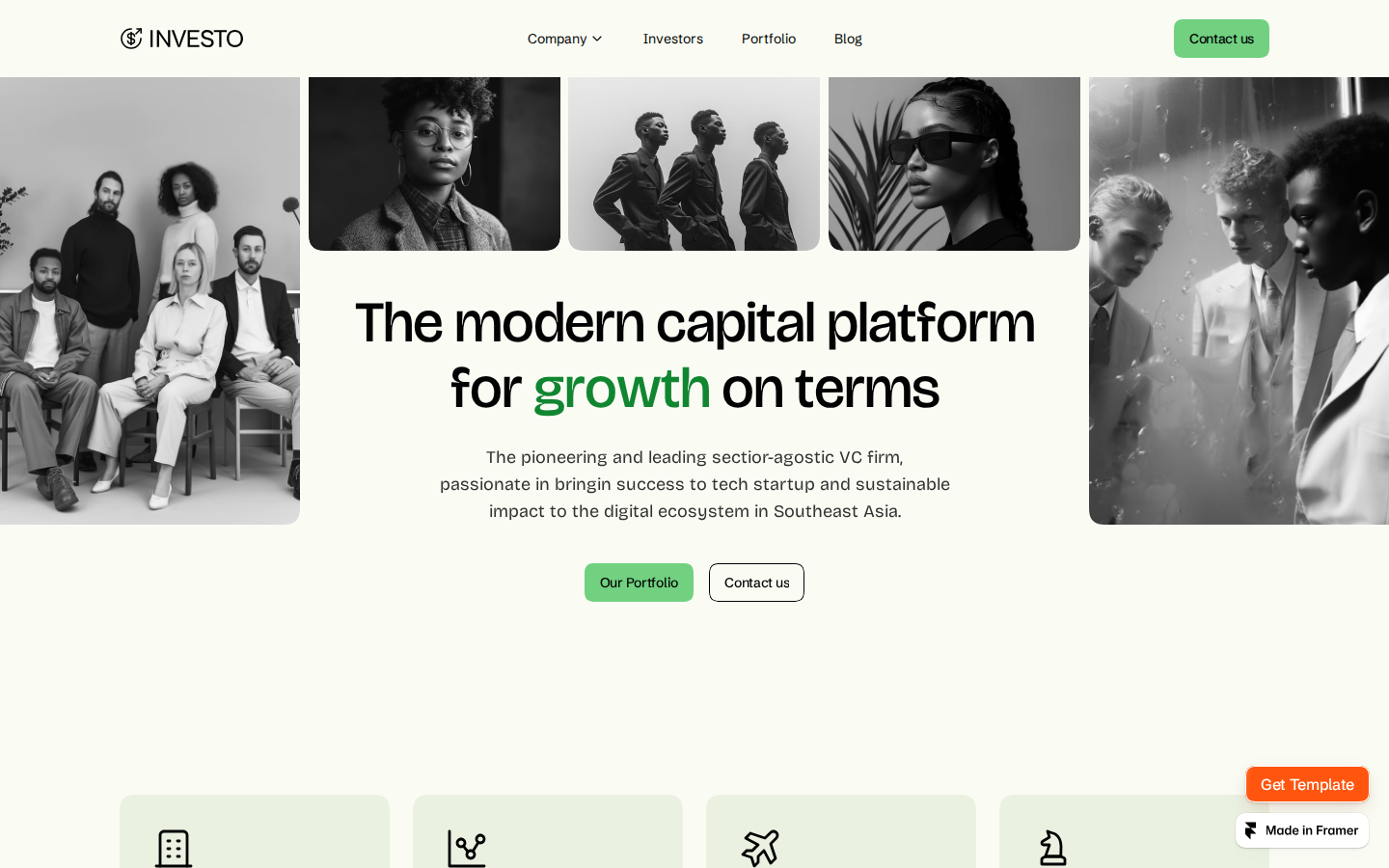 Investo template preview