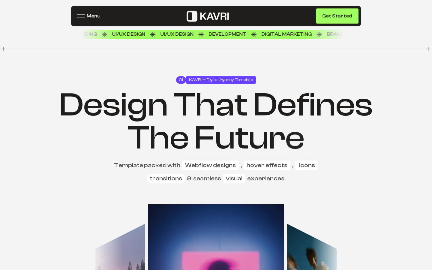 Kavri template preview