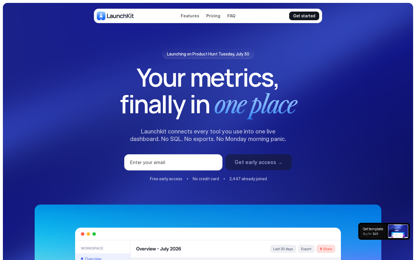 LaunchKit template preview