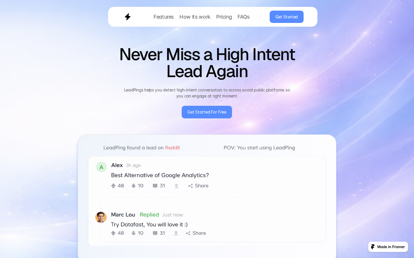 LeadPing template preview