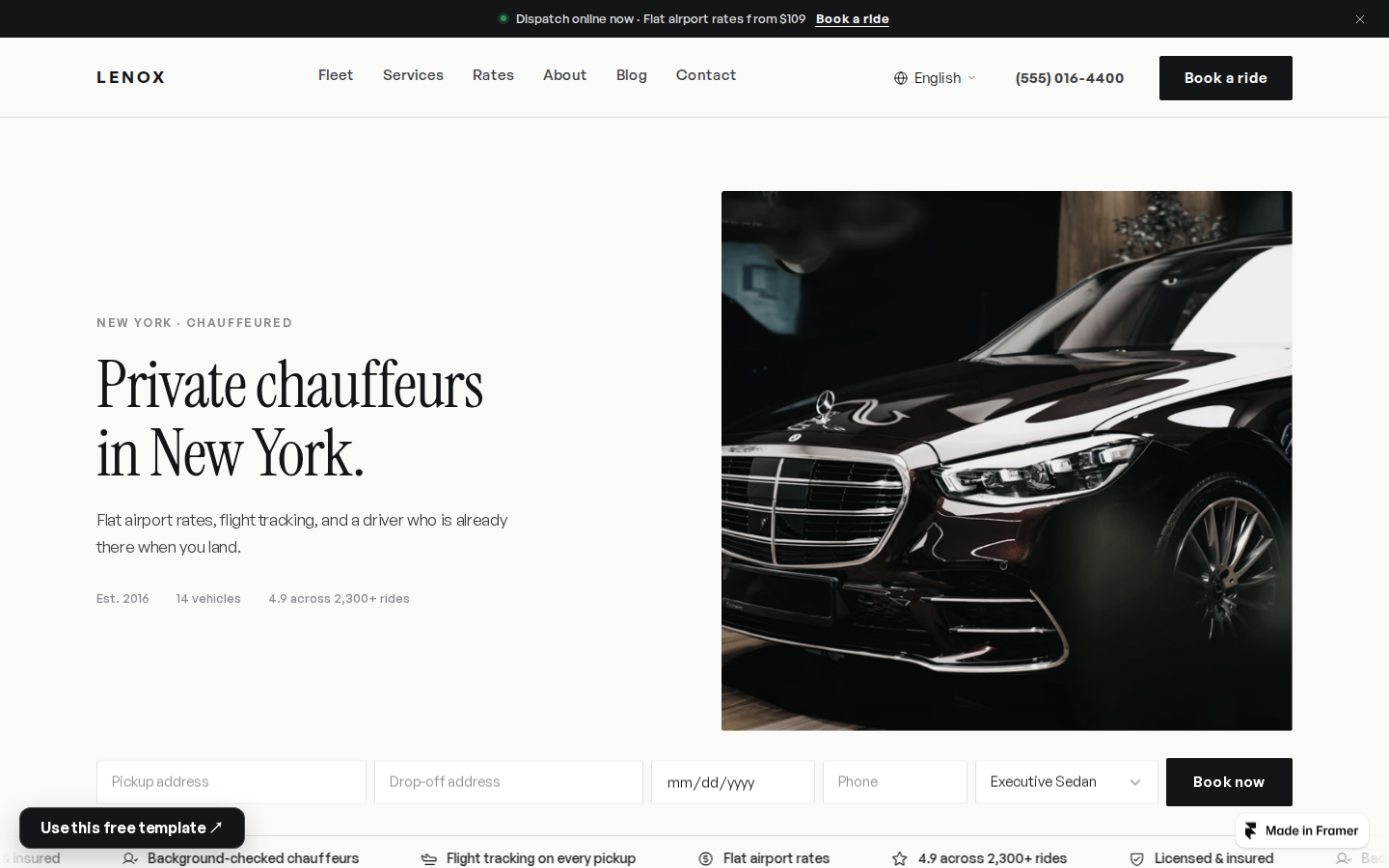 Limousine template preview