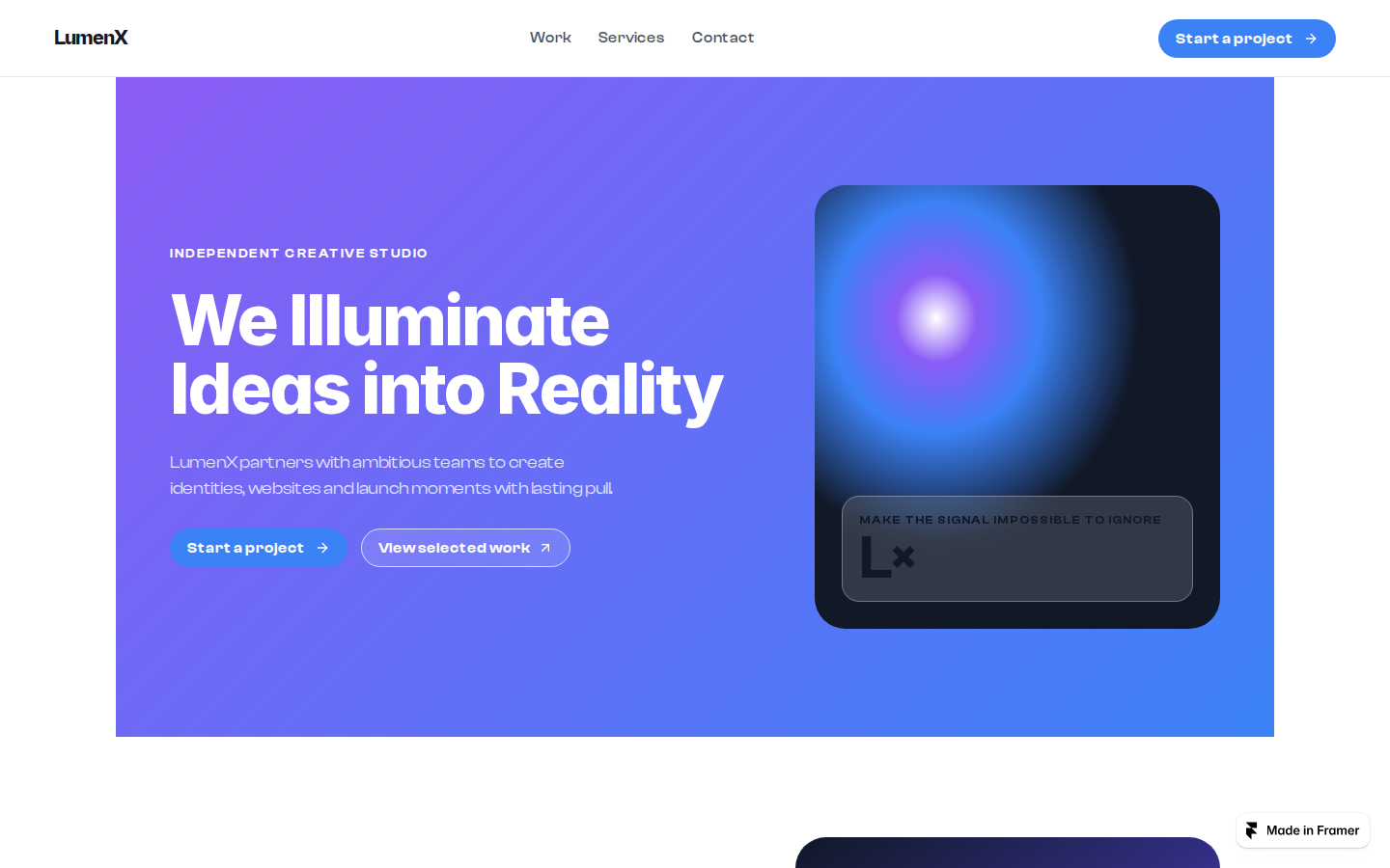 LumenX template preview