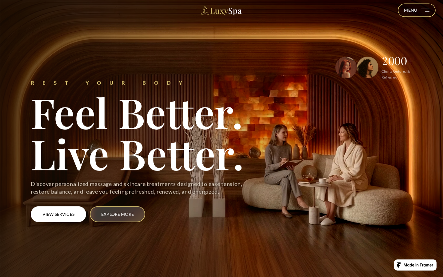 Luxury Spa & Sauna template preview