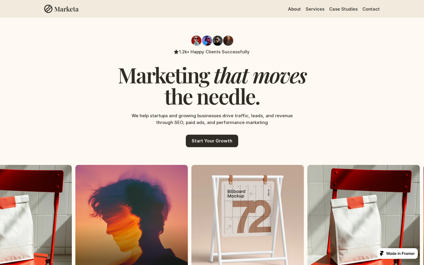 Marketa template preview