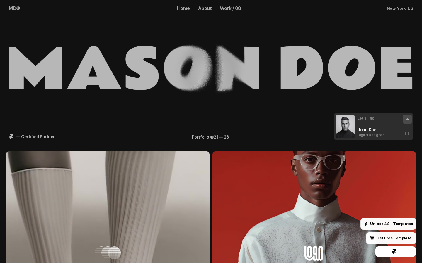 Mason Doe X template preview